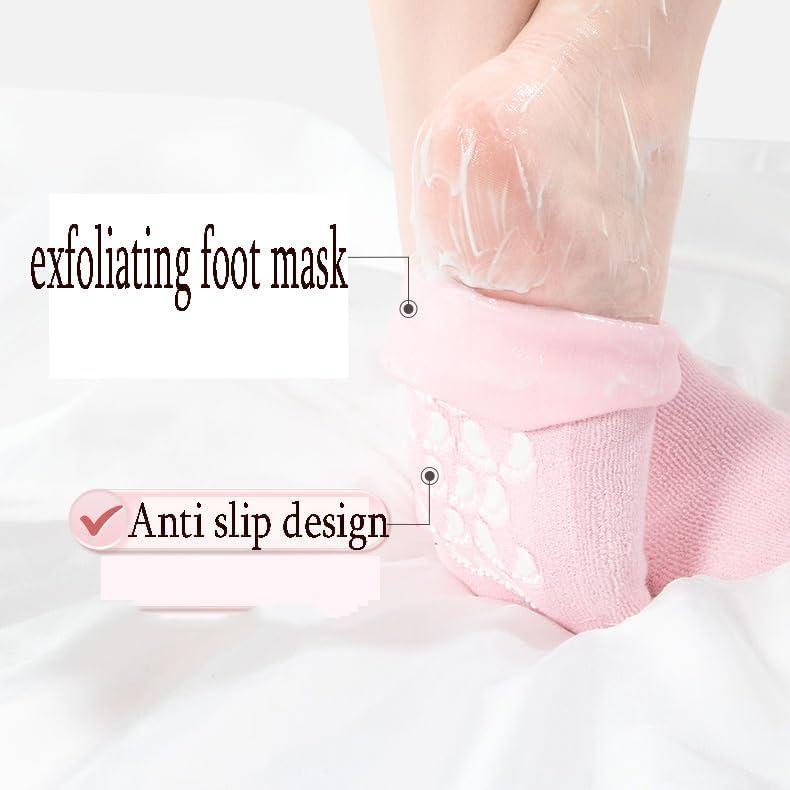 Calcetines Exfoliantes de Gel YNHIAG para Pies - Hidratación y Cuidado (T. 35-45, Rosa)