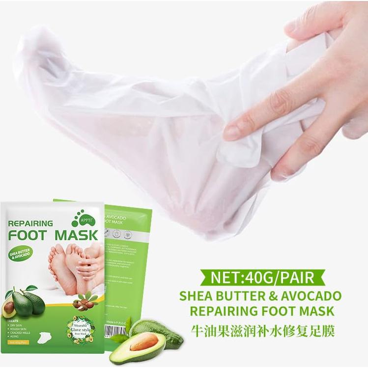 5 Pares Máscara Exfoliante para Pies AppXynn Aguacate y Karité