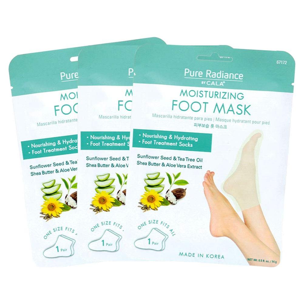 Mascarillas Hidratantes para Pies CALA Pure Radiance 3 Pares