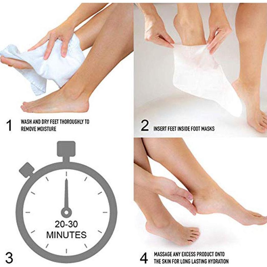 Mascarillas Hidratantes para Pies CALA Pure Radiance 3 Pares