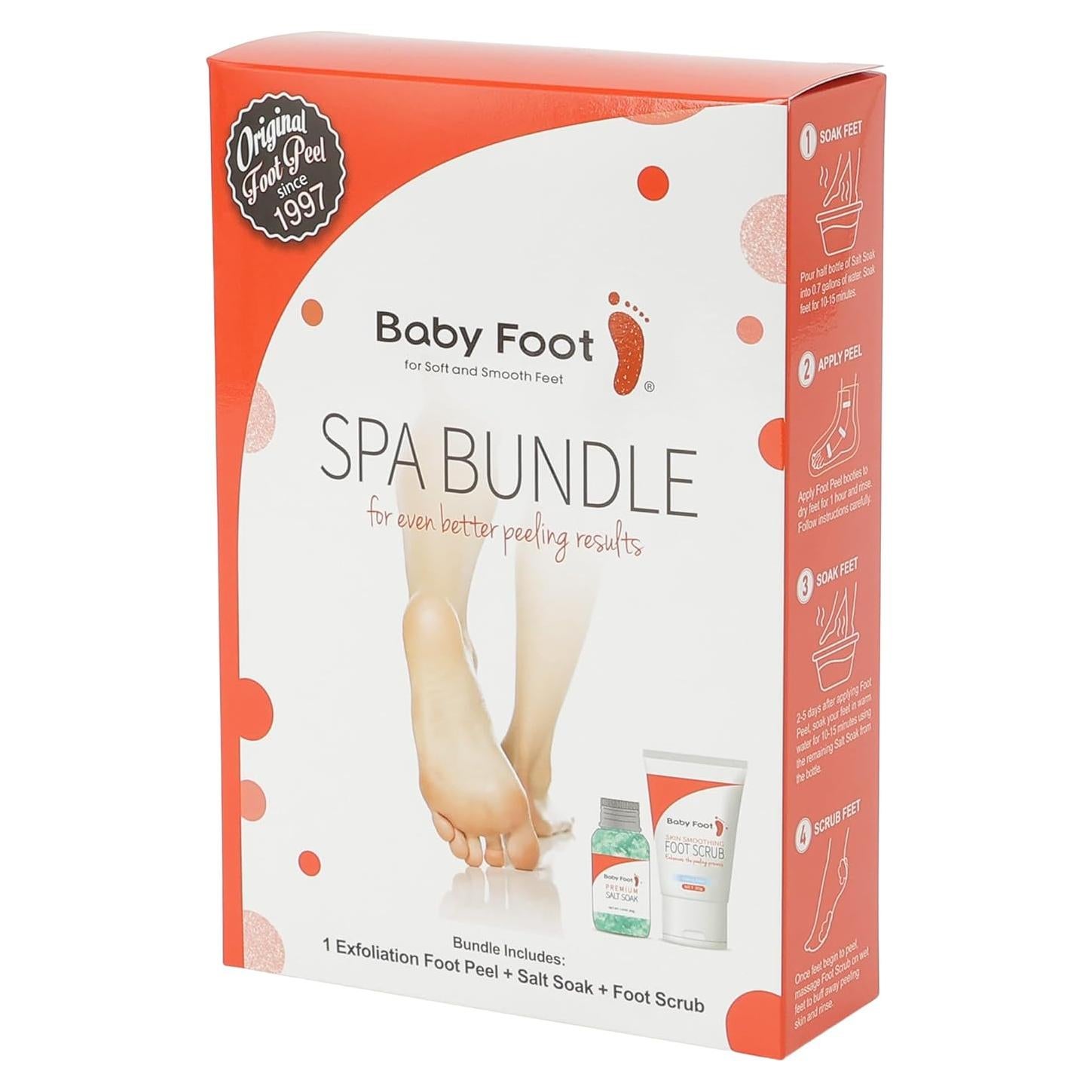 Paquete Spa para Pies Baby Foot - Exfoliante y Sal de Baño