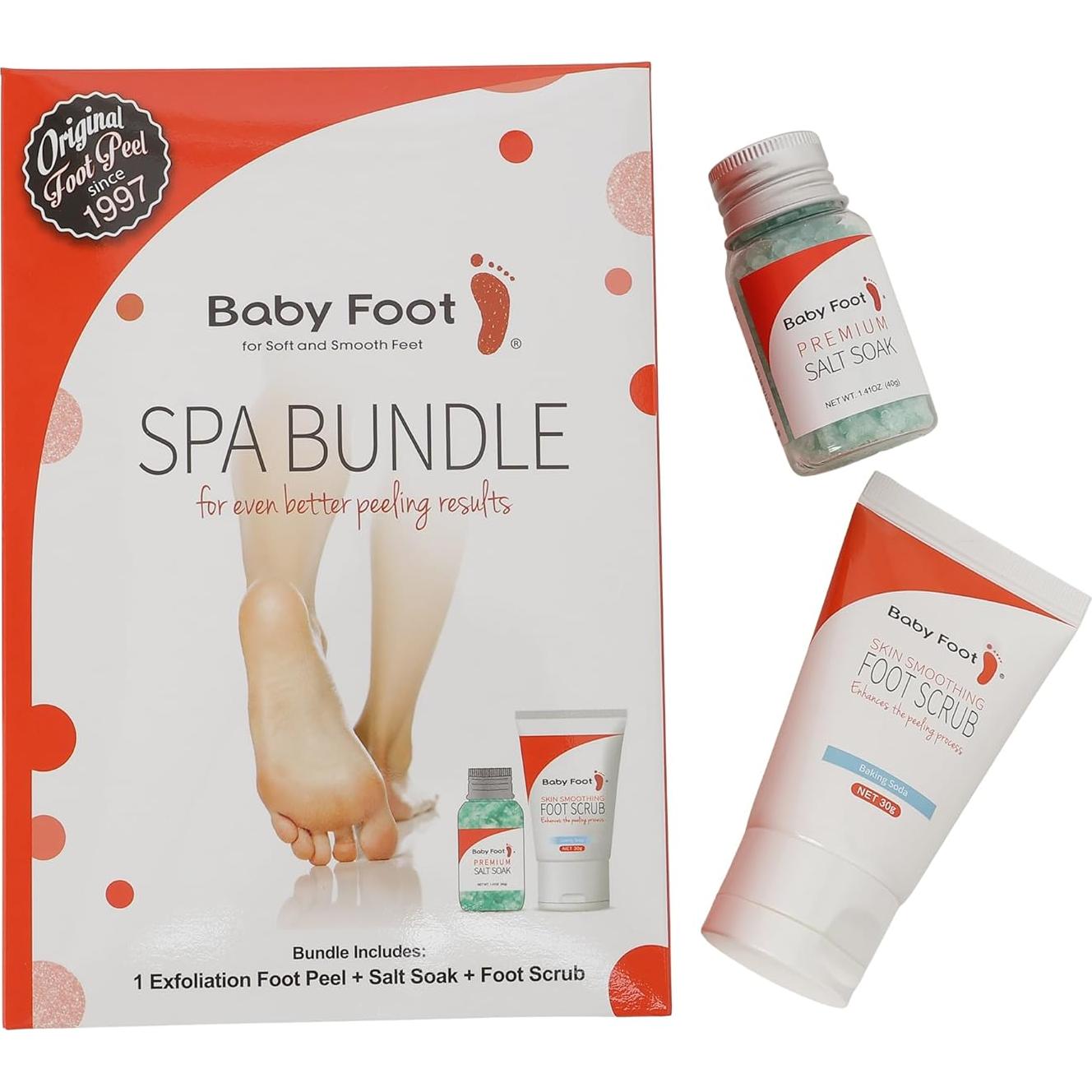 Paquete Spa para Pies Baby Foot - Exfoliante y Sal de Baño