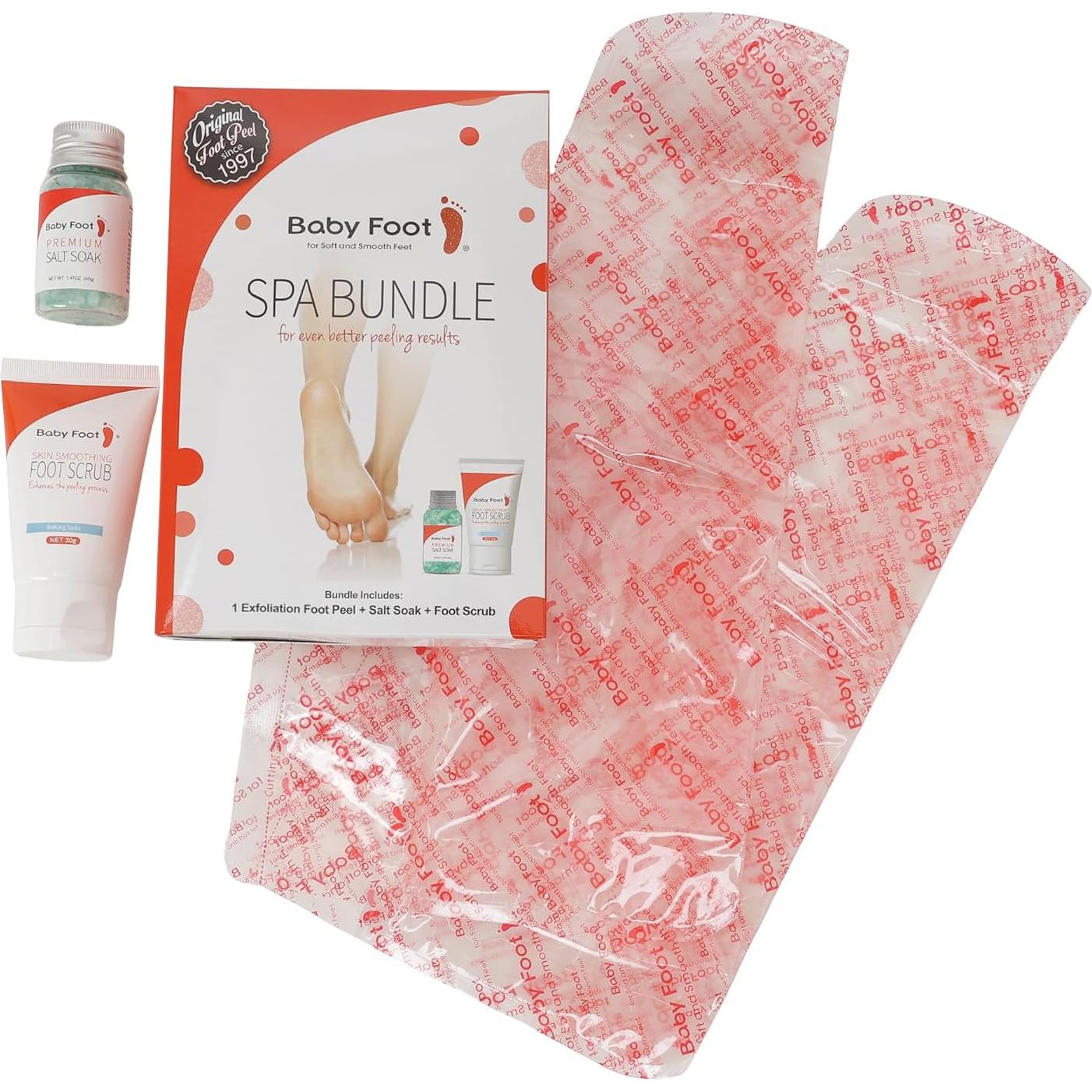 Paquete Spa para Pies Baby Foot - Exfoliante y Sal de Baño