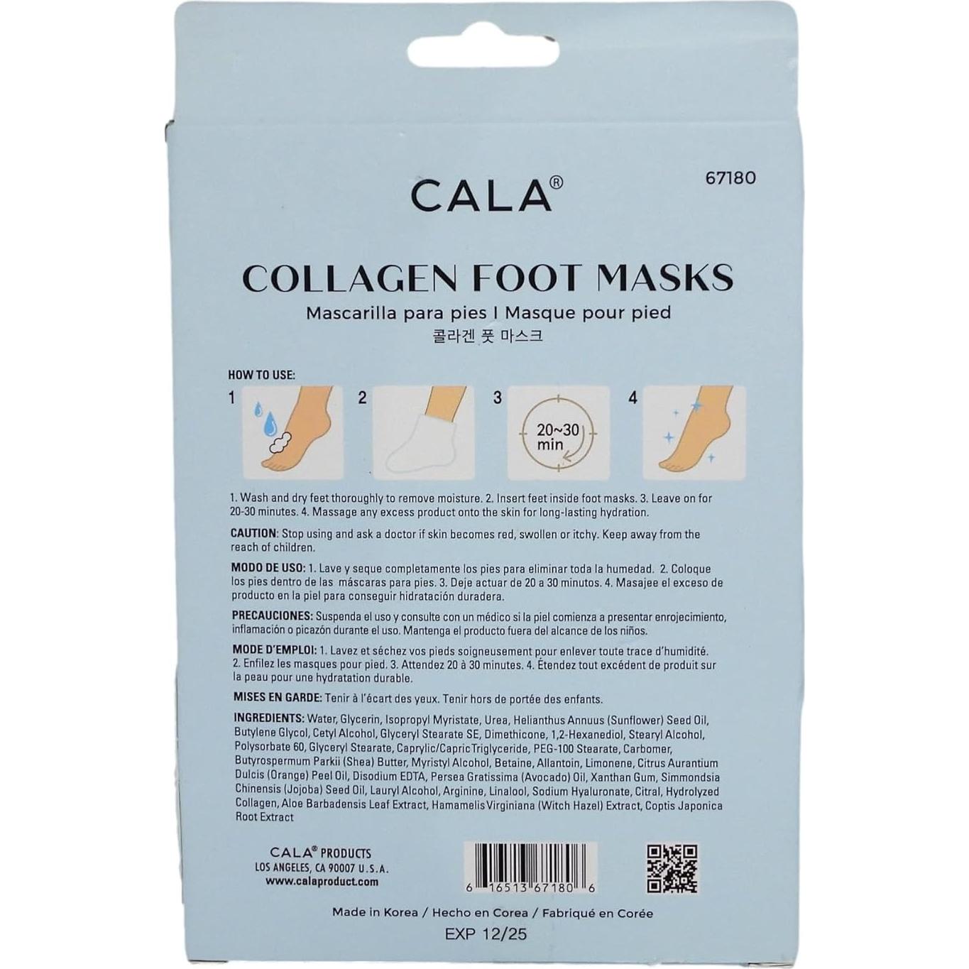 Mascarilla Hidratante para Pies Cala - 3 Pares de Botines