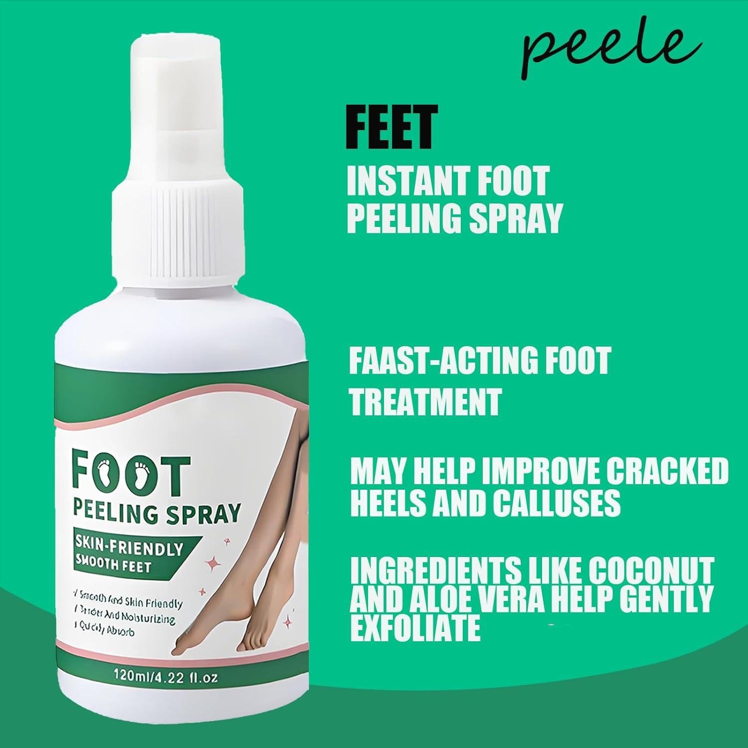 Spray Exfoliante para Pies Peele 120ml - Elimina Piel Muerta