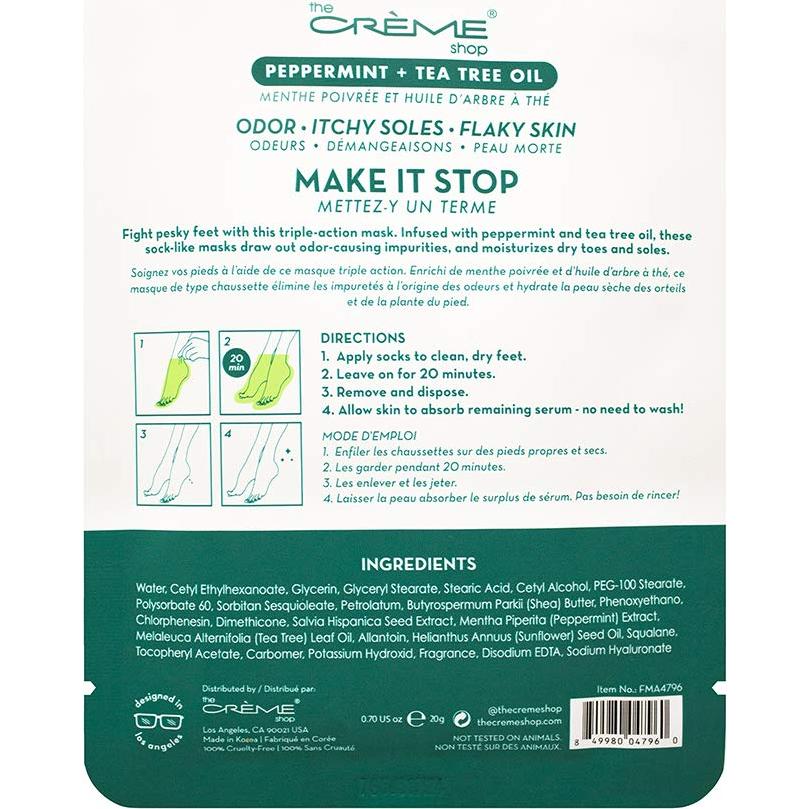 Máscara de Pies Antibacteriana La Tienda de Crème 24.9g