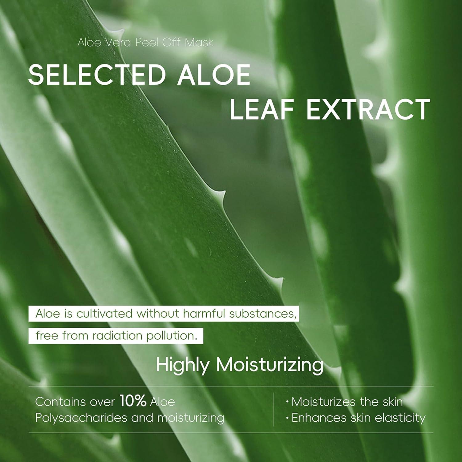 Mascarilla Peel Off de Gel Aloe Vera DLZZRS 50g Hidratante