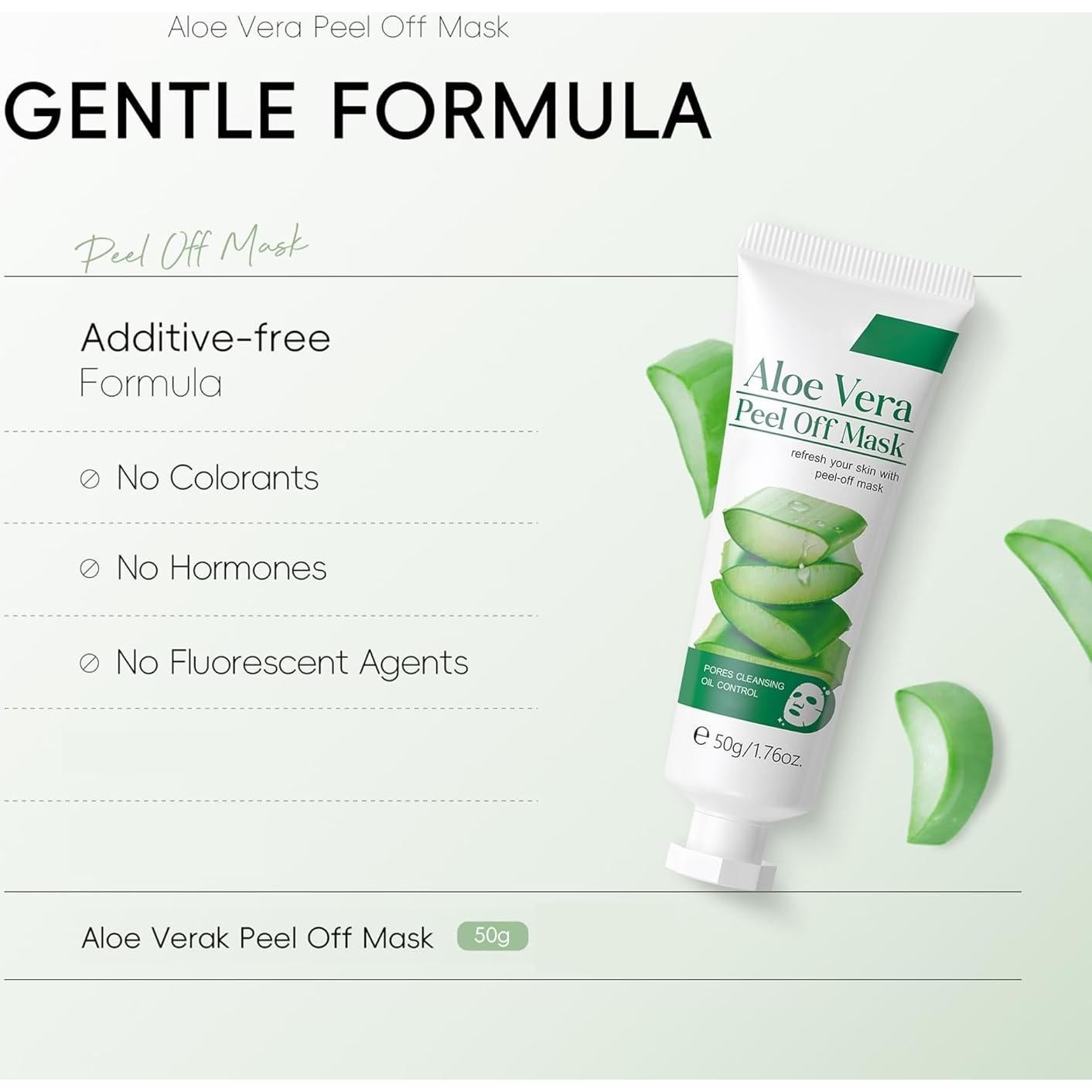 Mascarilla Peel Off de Gel Aloe Vera DLZZRS 50g Hidratante