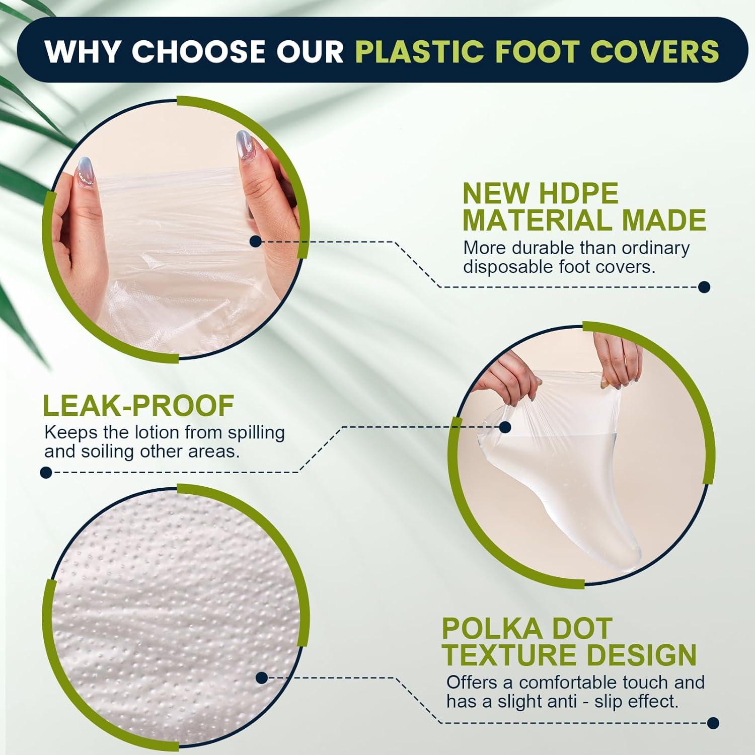 Fundas Plásticas para Pies TEAWOO 200PCS Hidratación Pedicura