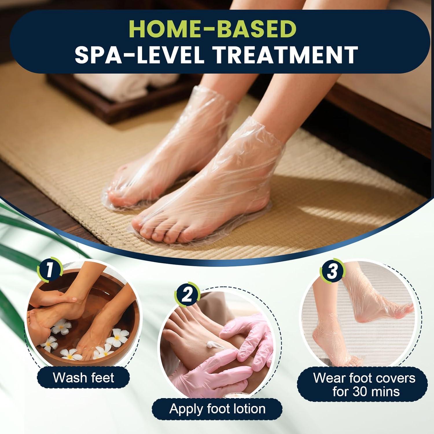 Fundas Plásticas para Pies TEAWOO 200PCS Hidratación Pedicura