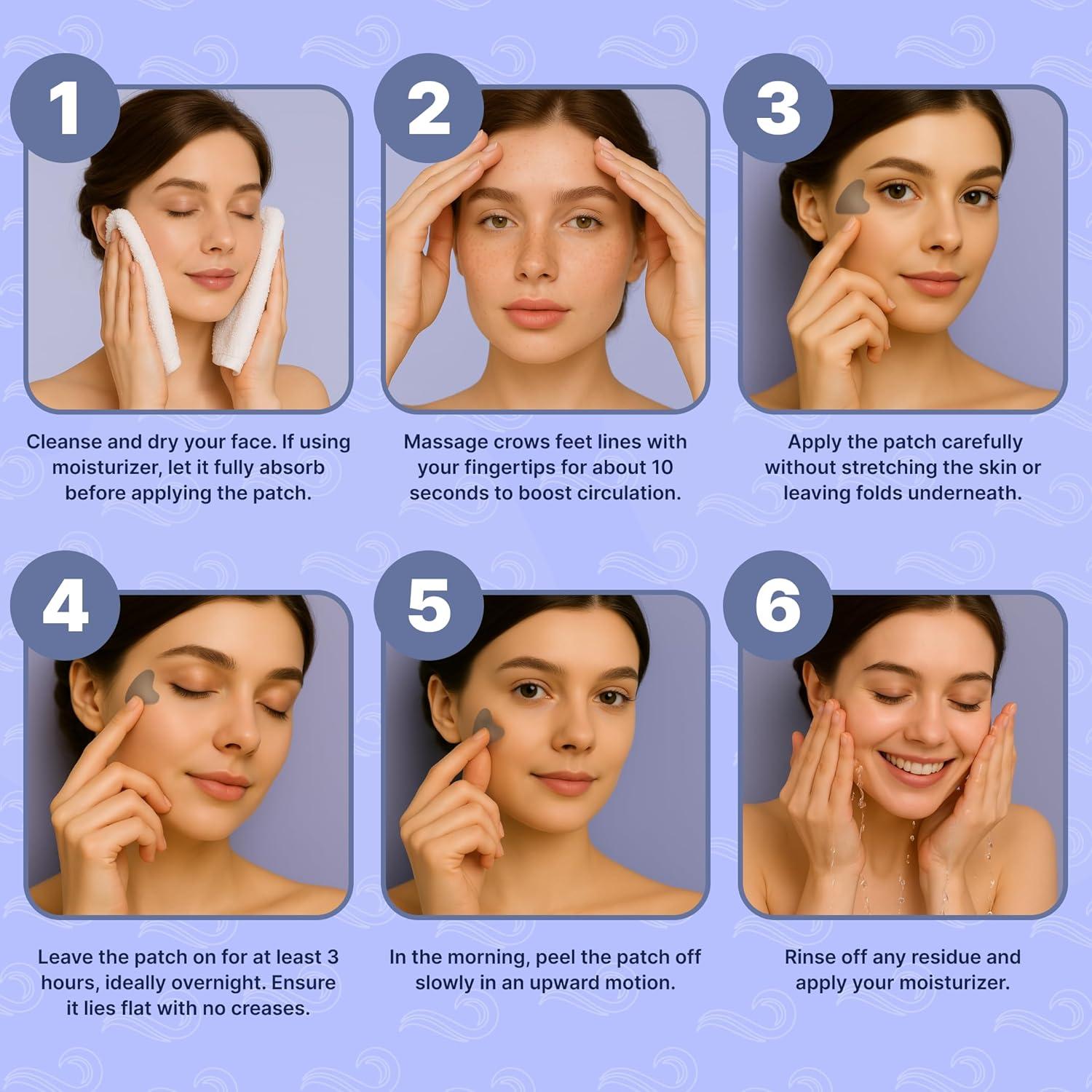 Parches Antiarrugas Bayside para Patas de Gallo y Frente - 60 Unidades