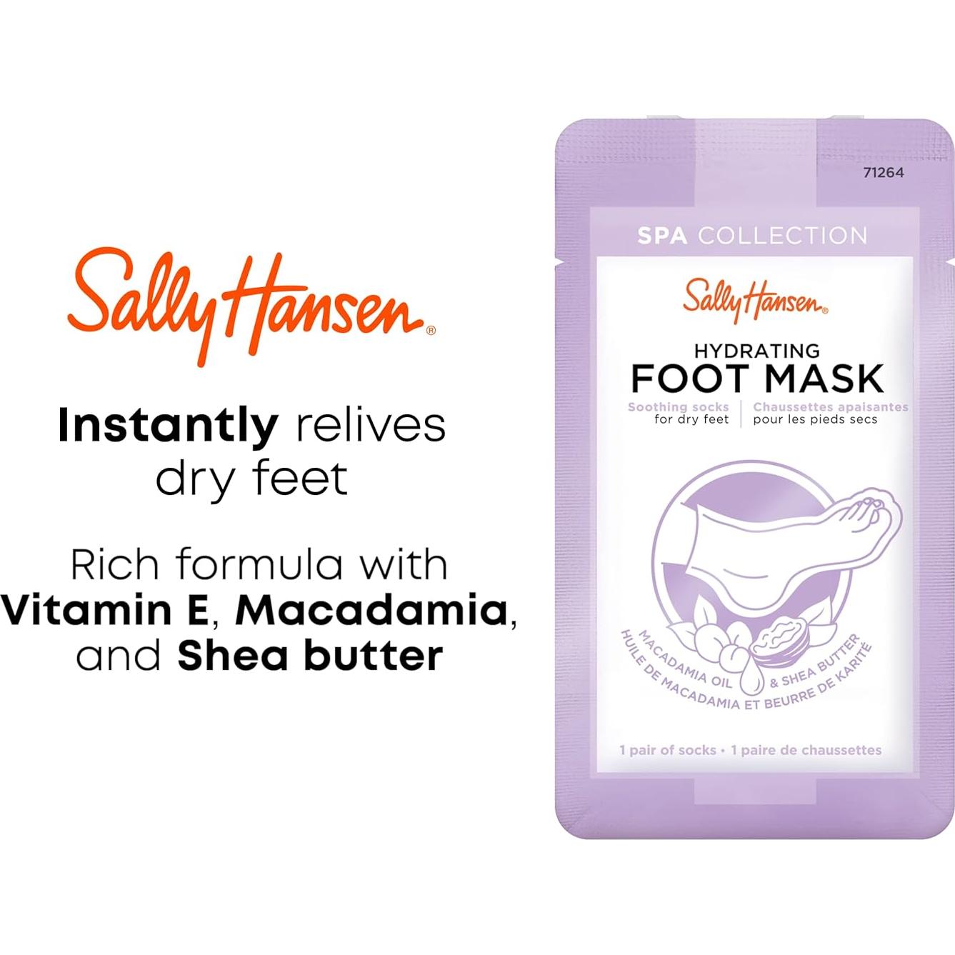 Sally Hansen Máscara Hidratante para Pies 1 Cuenta Macadamia