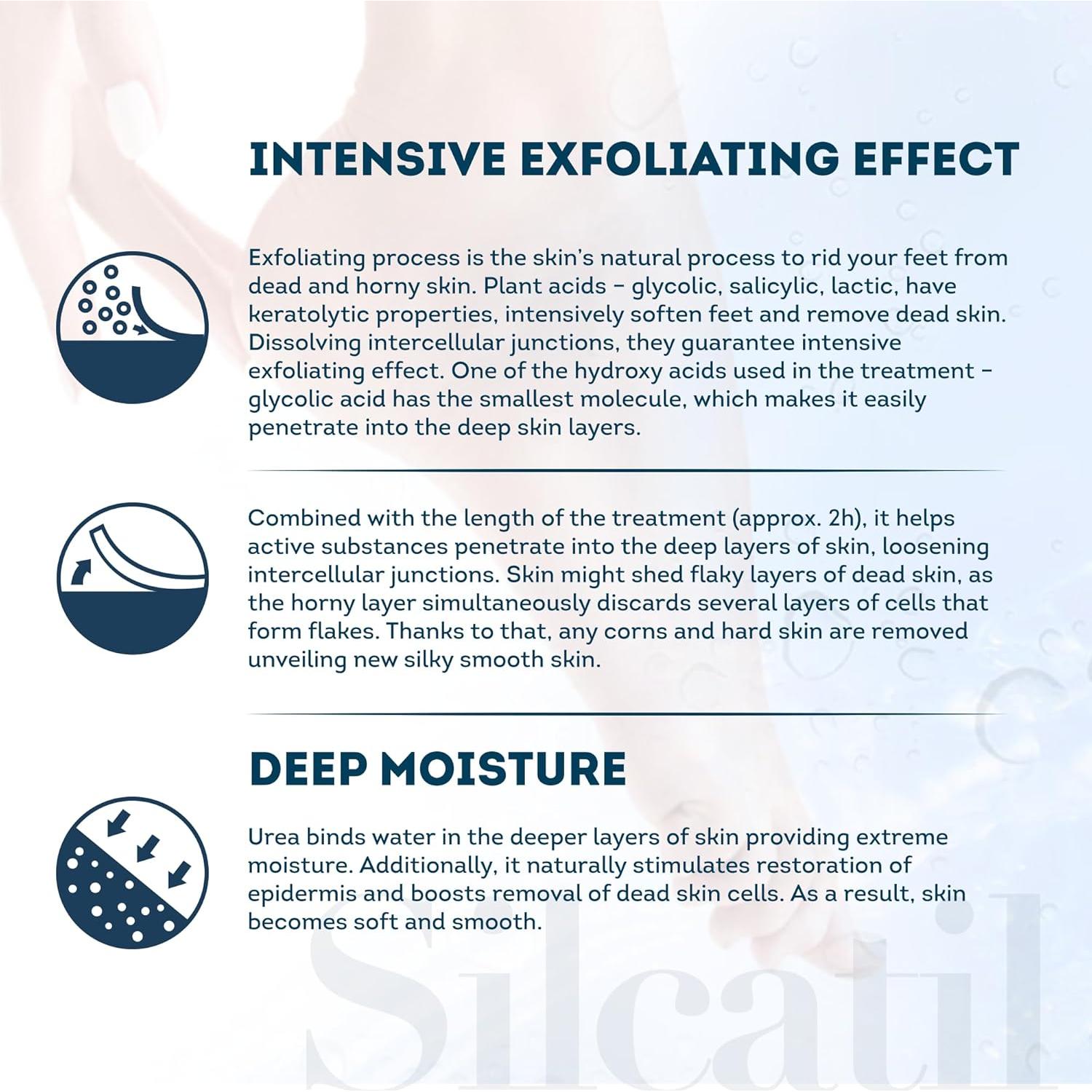 Calcetines Exfoliantes Aflofarm SILCATIL para Pies - Mascarilla