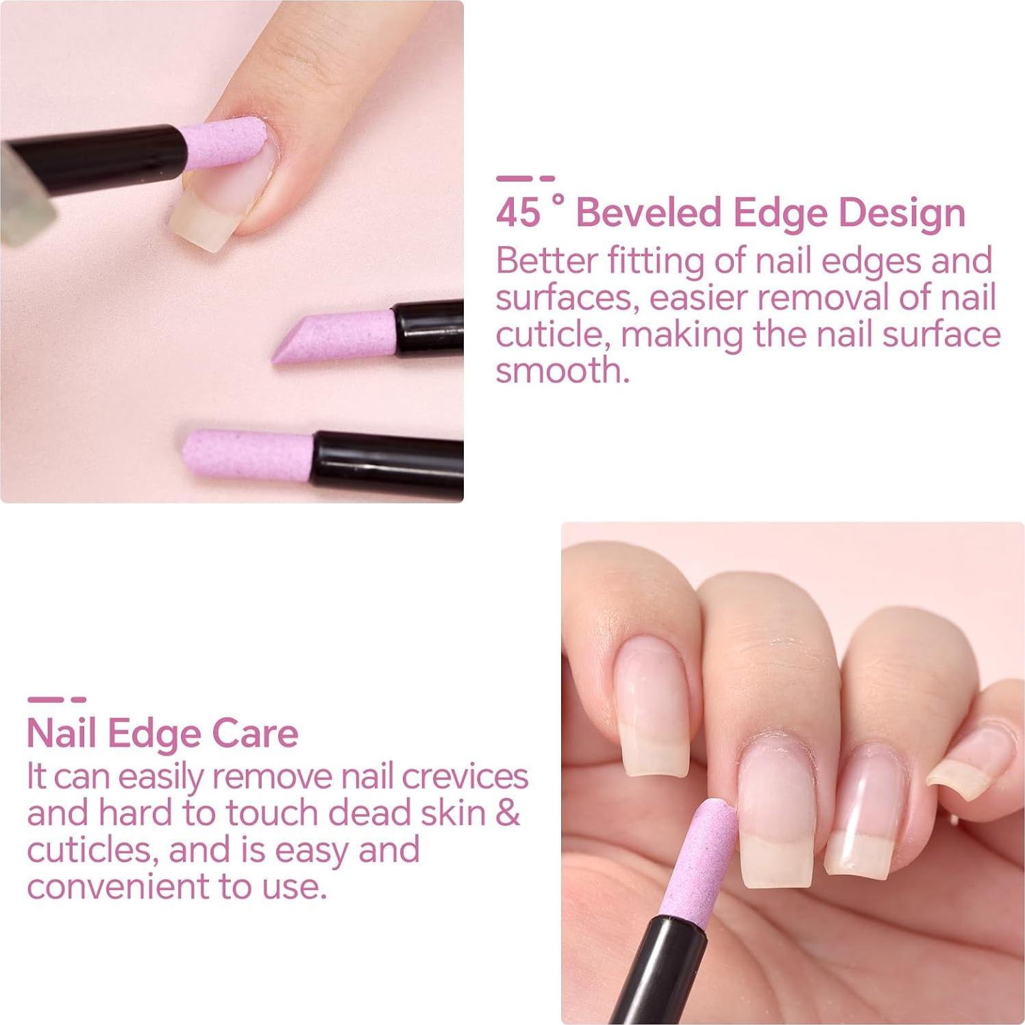 10 Piezas Lima de Uñas Stoe Piedra Pómez para Manicura