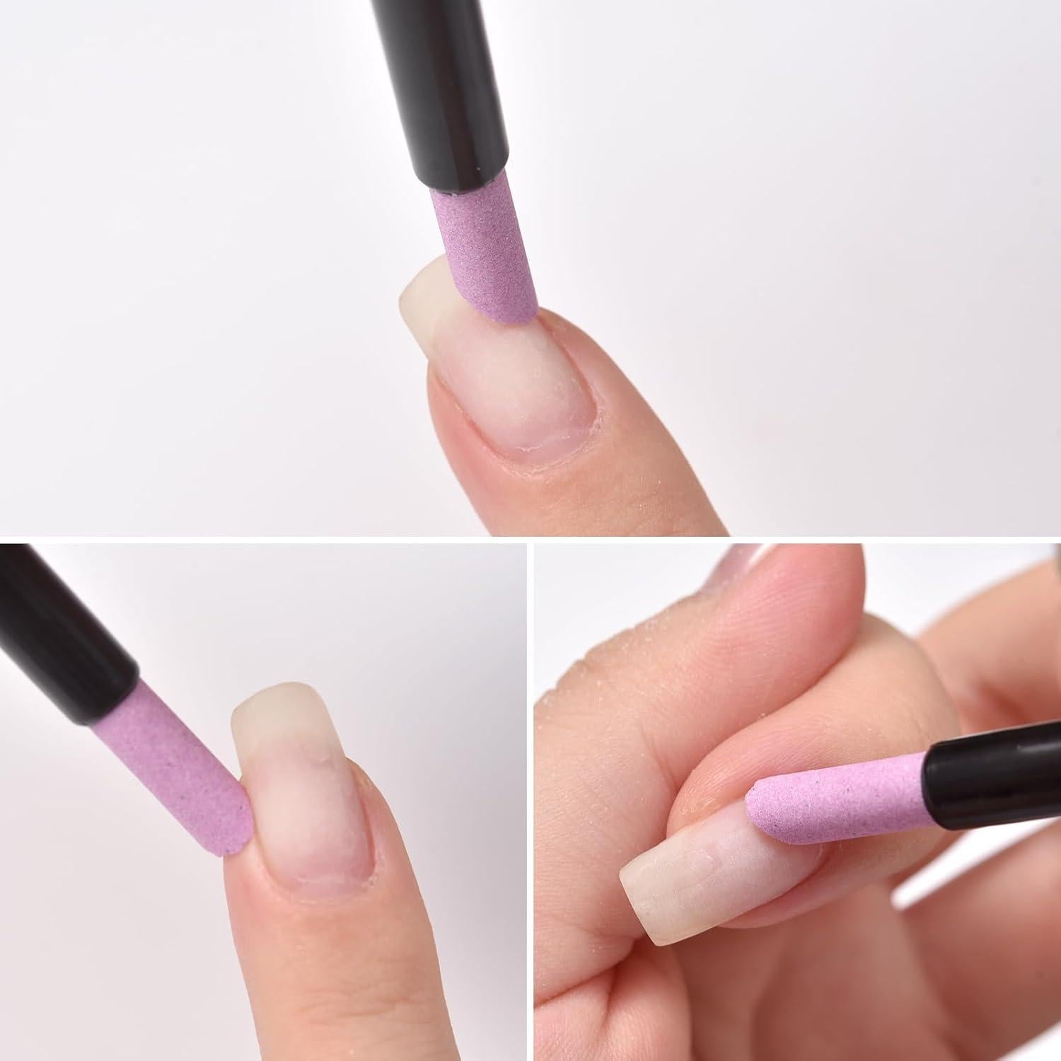 10 Piezas Lima de Uñas Stoe Piedra Pómez para Manicura