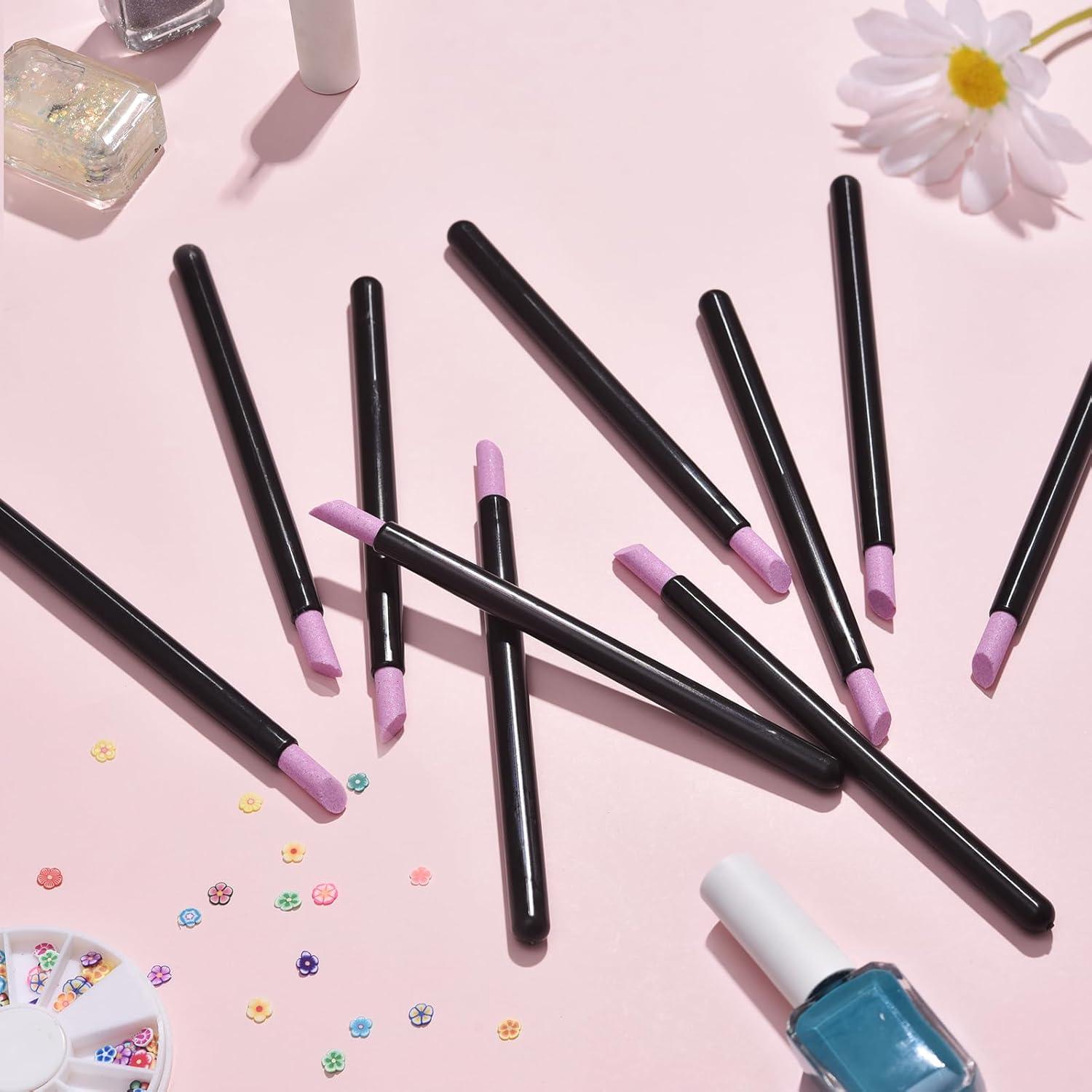 10 Piezas Lima de Uñas Stoe Piedra Pómez para Manicura