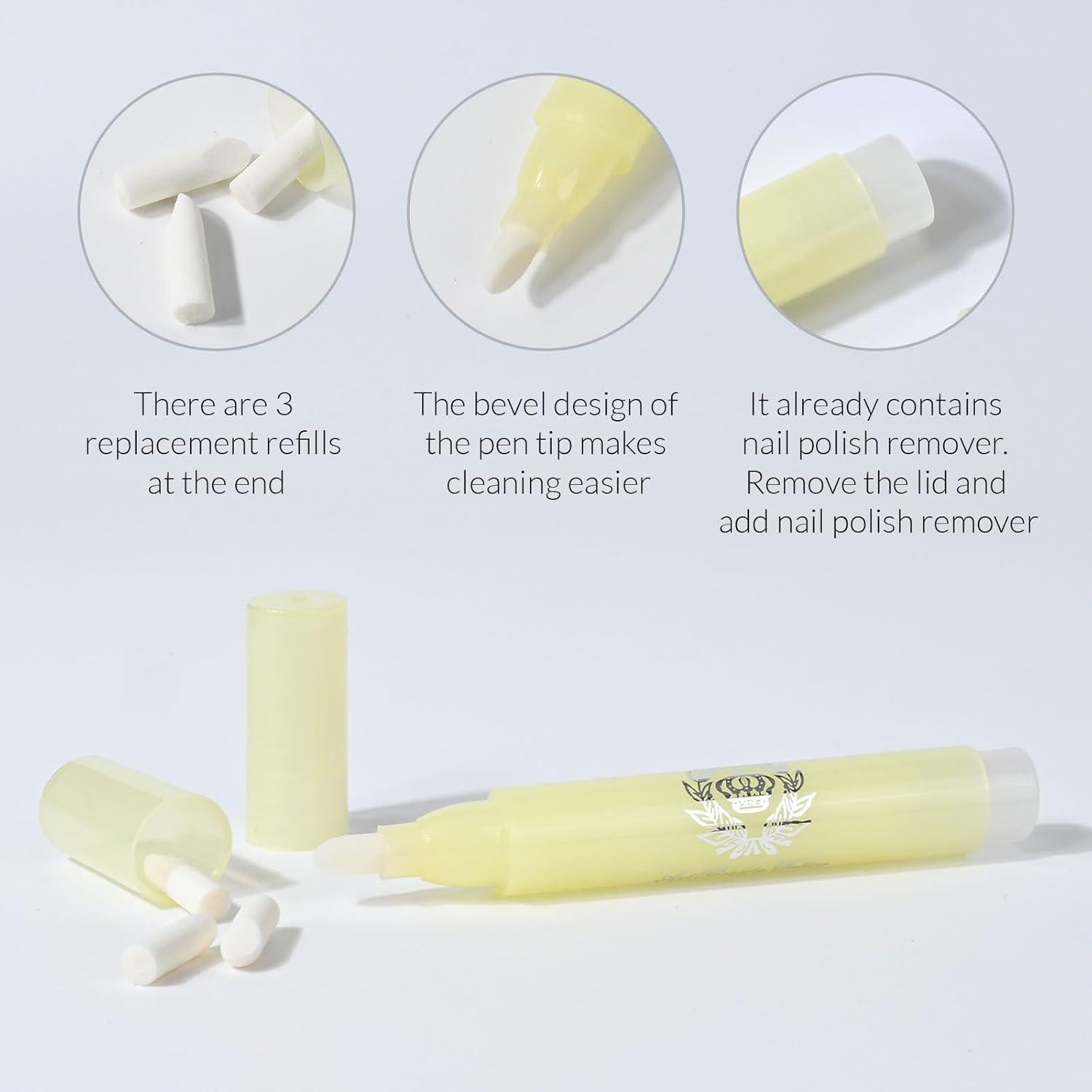 4 Lápices Correctores de Esmalte FREEORR con 3 Recambios