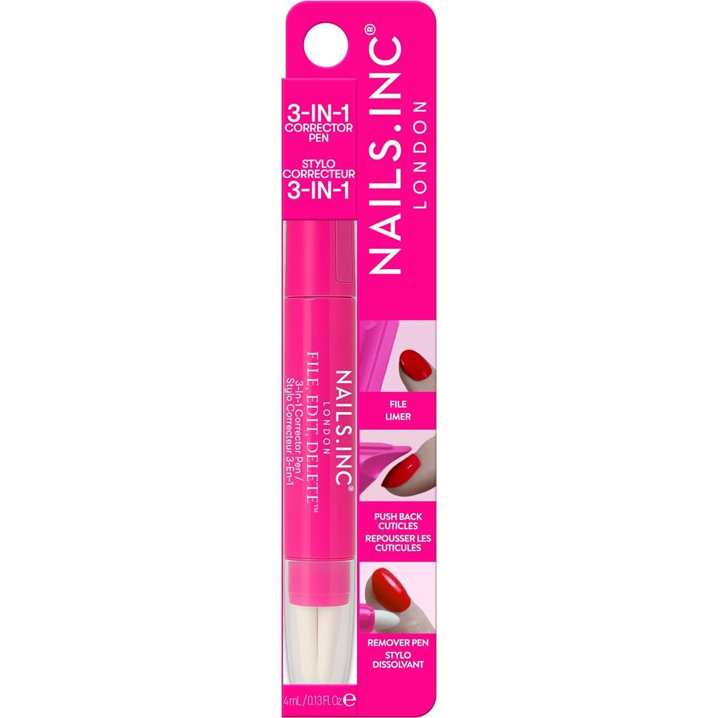 Bolígrafo Corrector 3-en-1 Lima Inc - Elimina Errores de Manicura