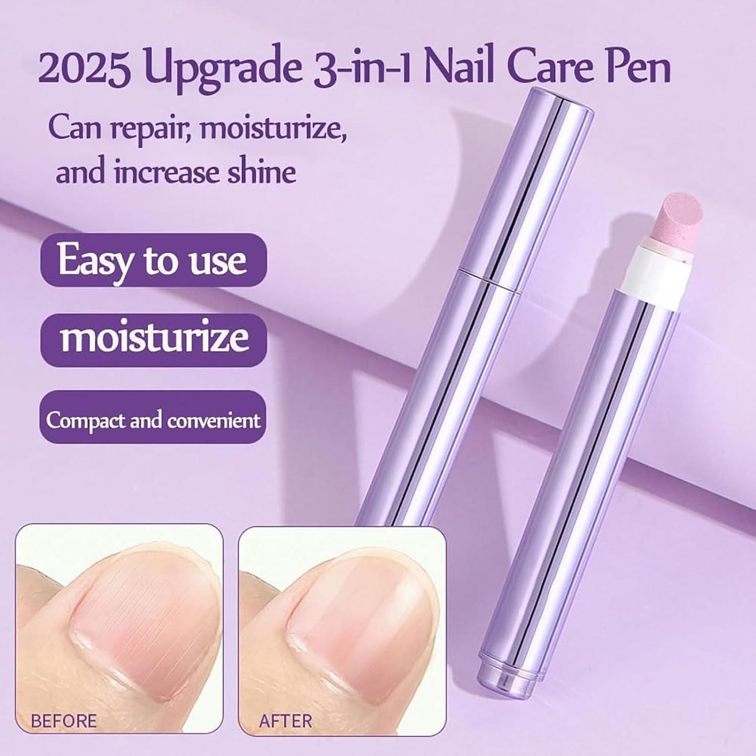 Bolígrafo de Aceite para Cutículas 3-en-1 Genérico Morado