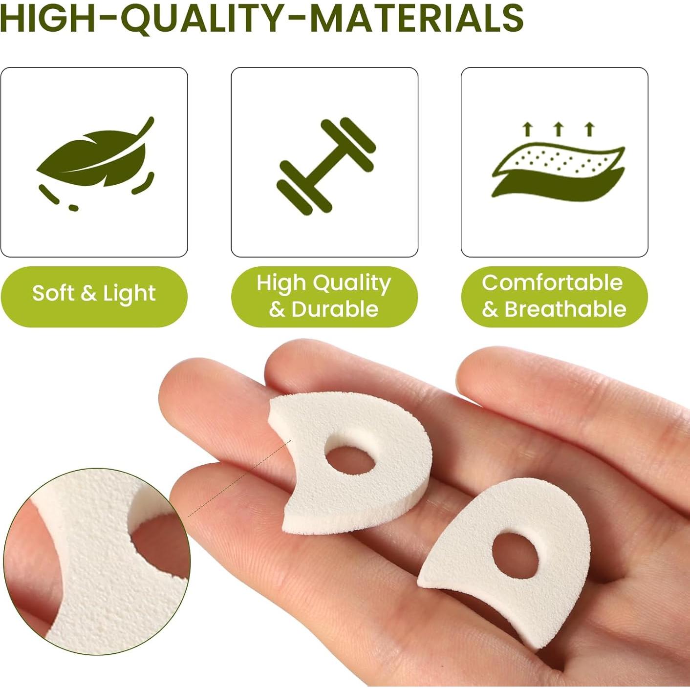 Separadores de Dedos de Espuma Bukihome - 44 Piezas Suaves y Transpirables