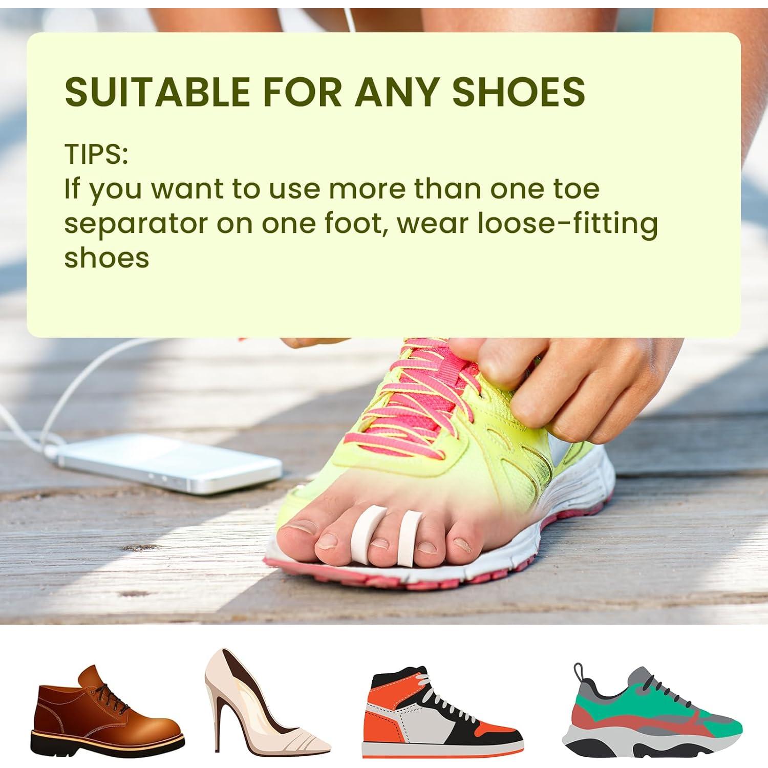 Separadores de Dedos de Espuma Bukihome - 44 Piezas Suaves y Transpirables