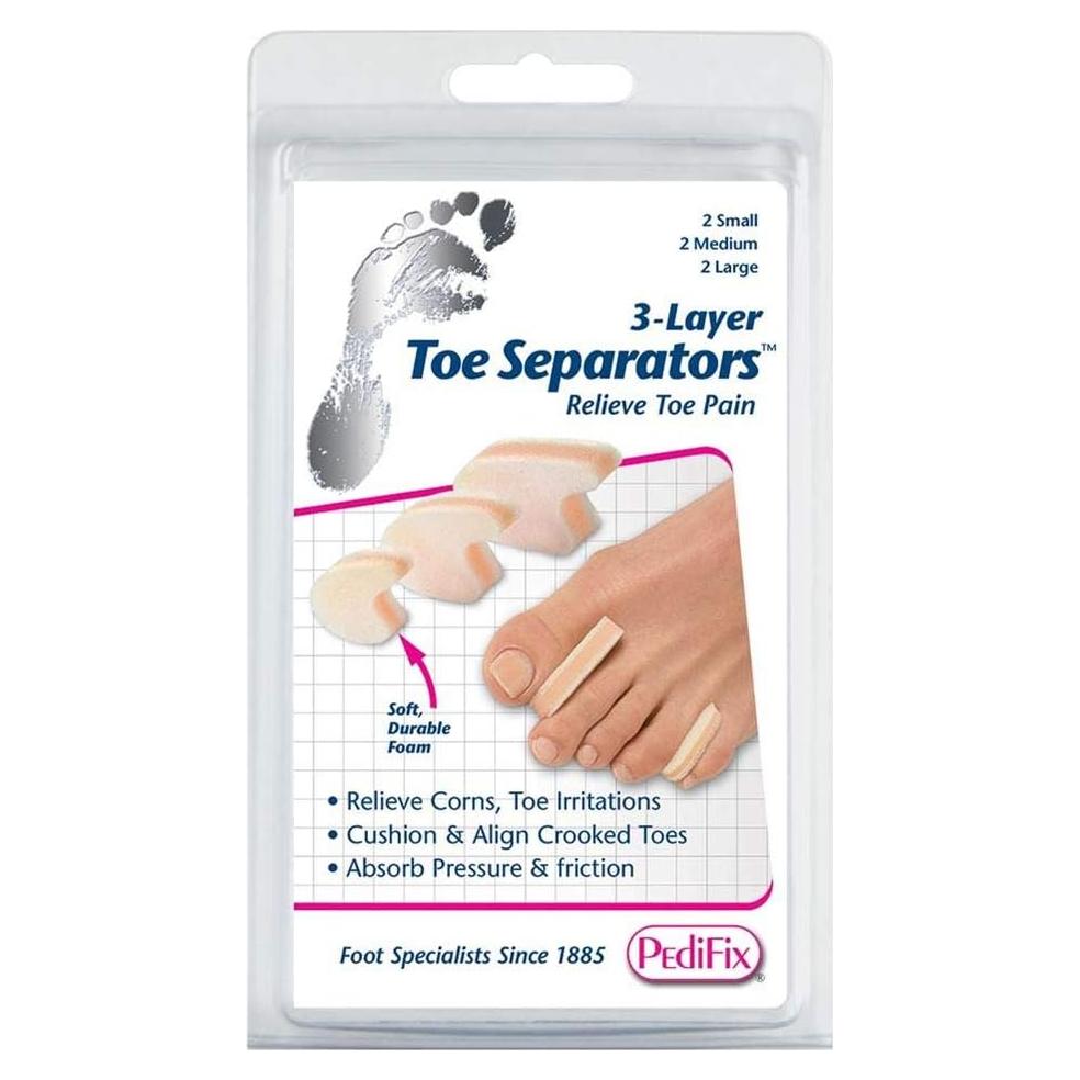 Separadores de Dedos Pedifix P280MIX - 3 Capas, 6 Unidades