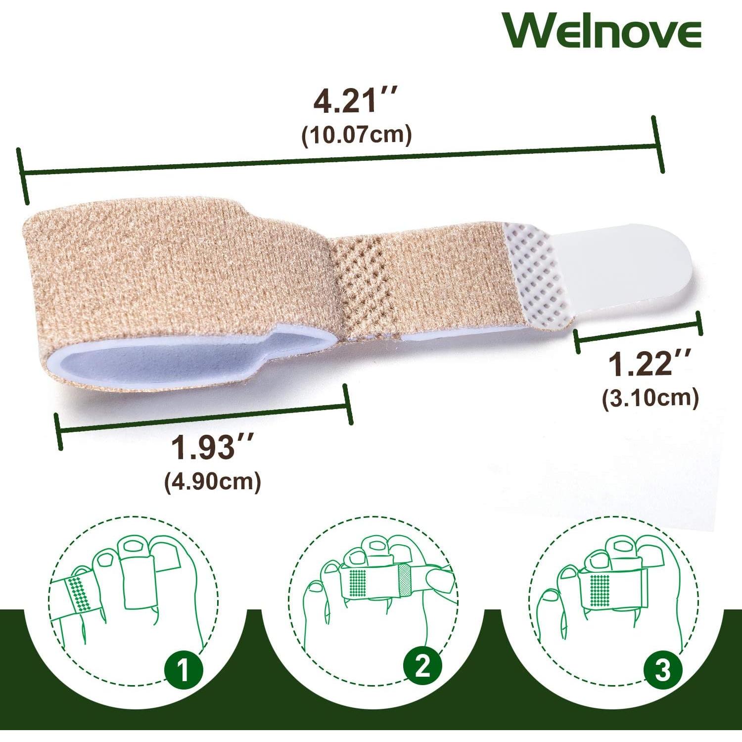 Welnove 6 Piezas Corrector de Dedo en Martillo y Vendajes