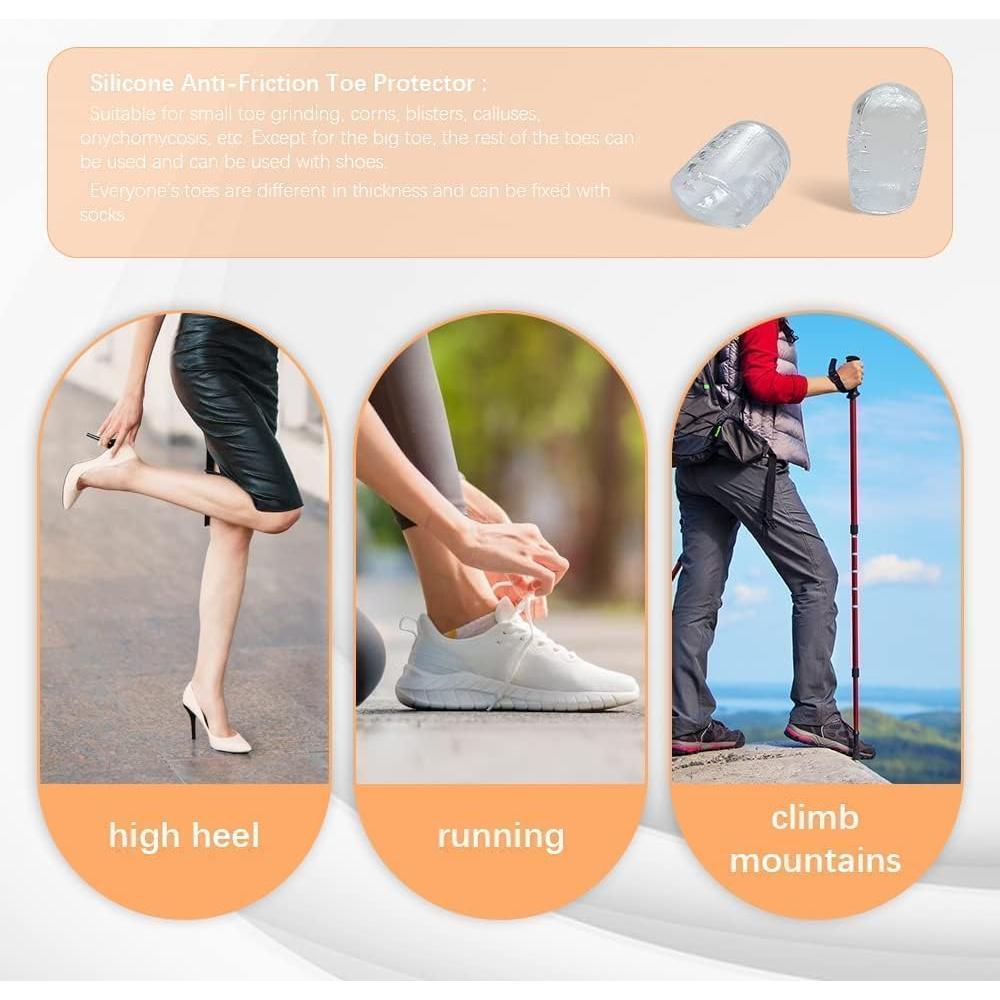 Protectores de Dedos de Silicona XLRZKJ 20 Pcs Anti-Fricción