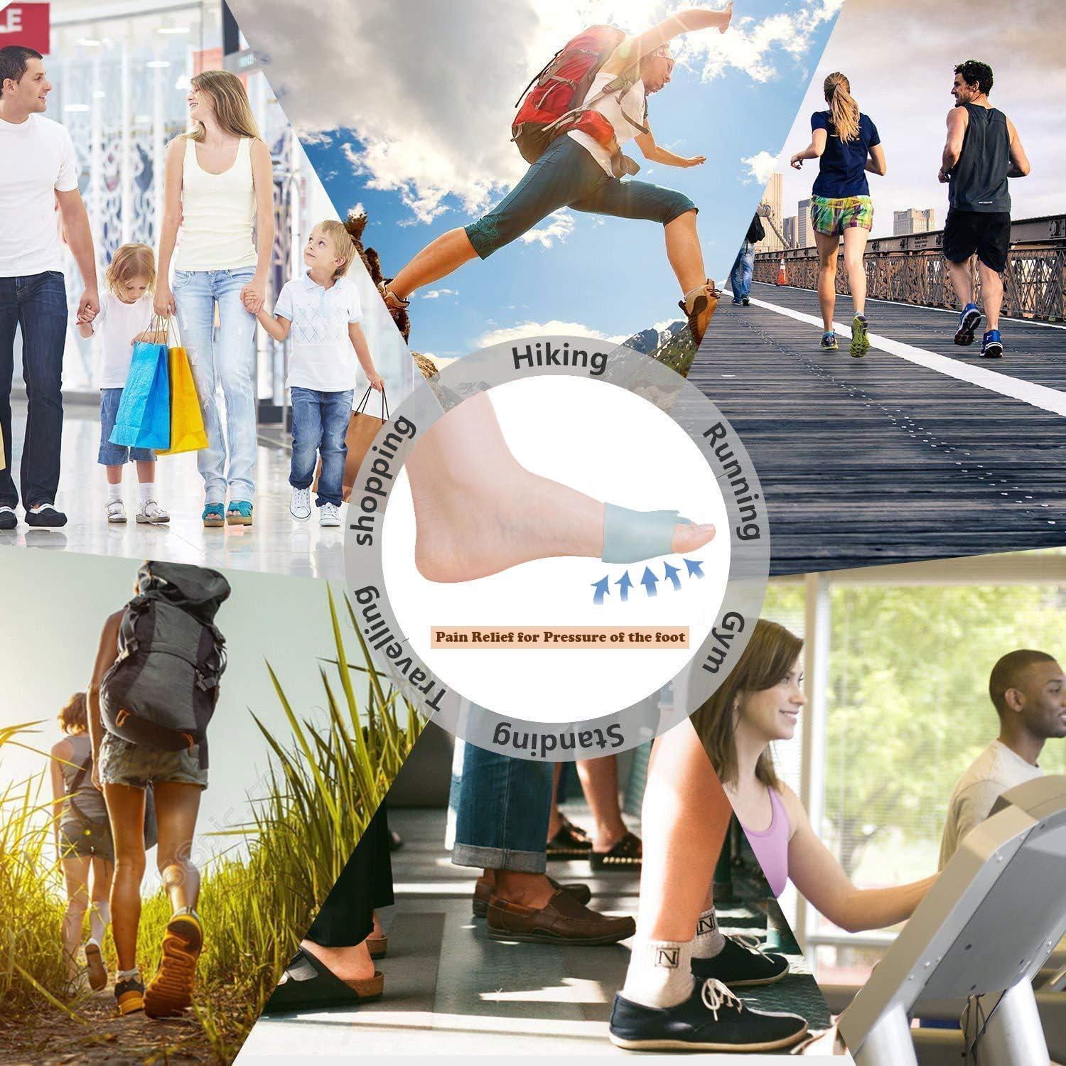 4 Pares de Separadores de Dedos de Silicona XRIONELL para Pies