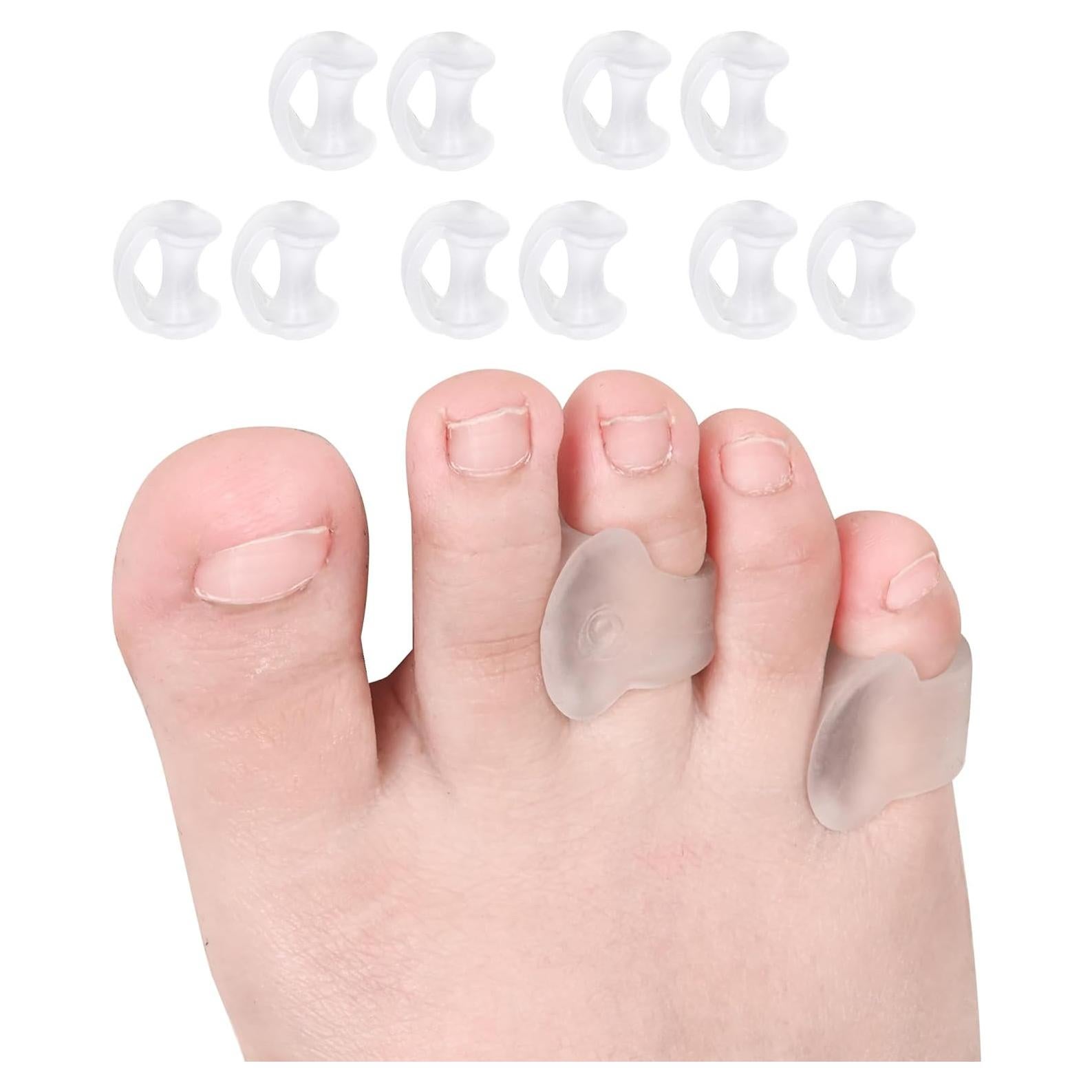 Separadores de Dedo en Gel DYKOOK - 10 Pcs Correctores Juanete
