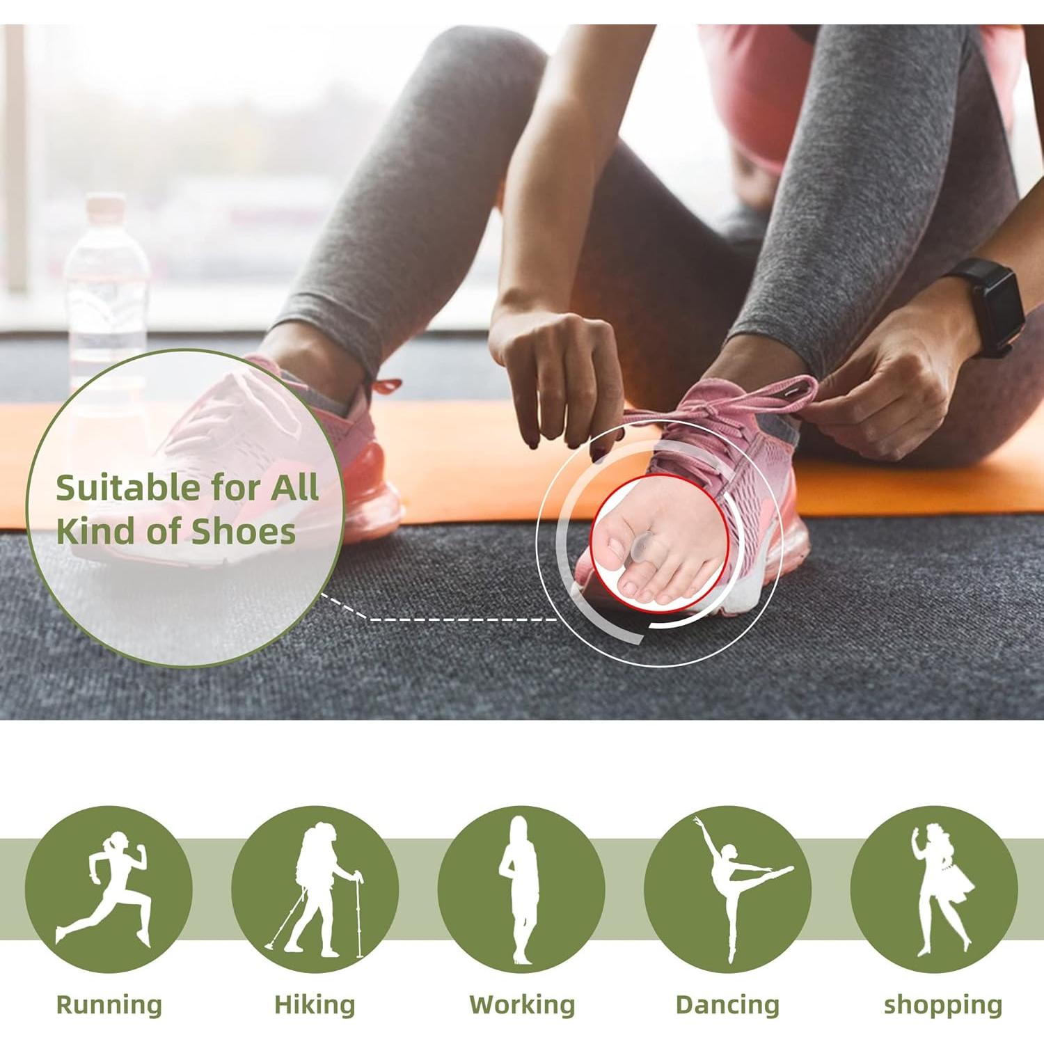 Separadores de Dedo en Gel DYKOOK - 10 Pcs Correctores Juanete