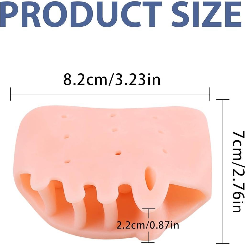 Separadores de Dedos de Silicona Jalopink - Corrector de Juanetes (4 Pares)