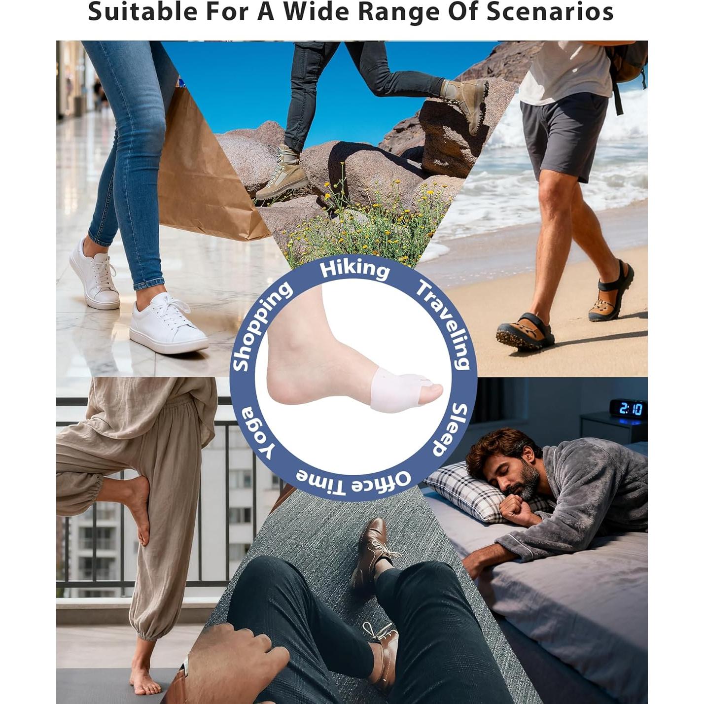 Separadores de Dedos de Silicona Jalopink - Corrector de Juanetes (4 Pares)