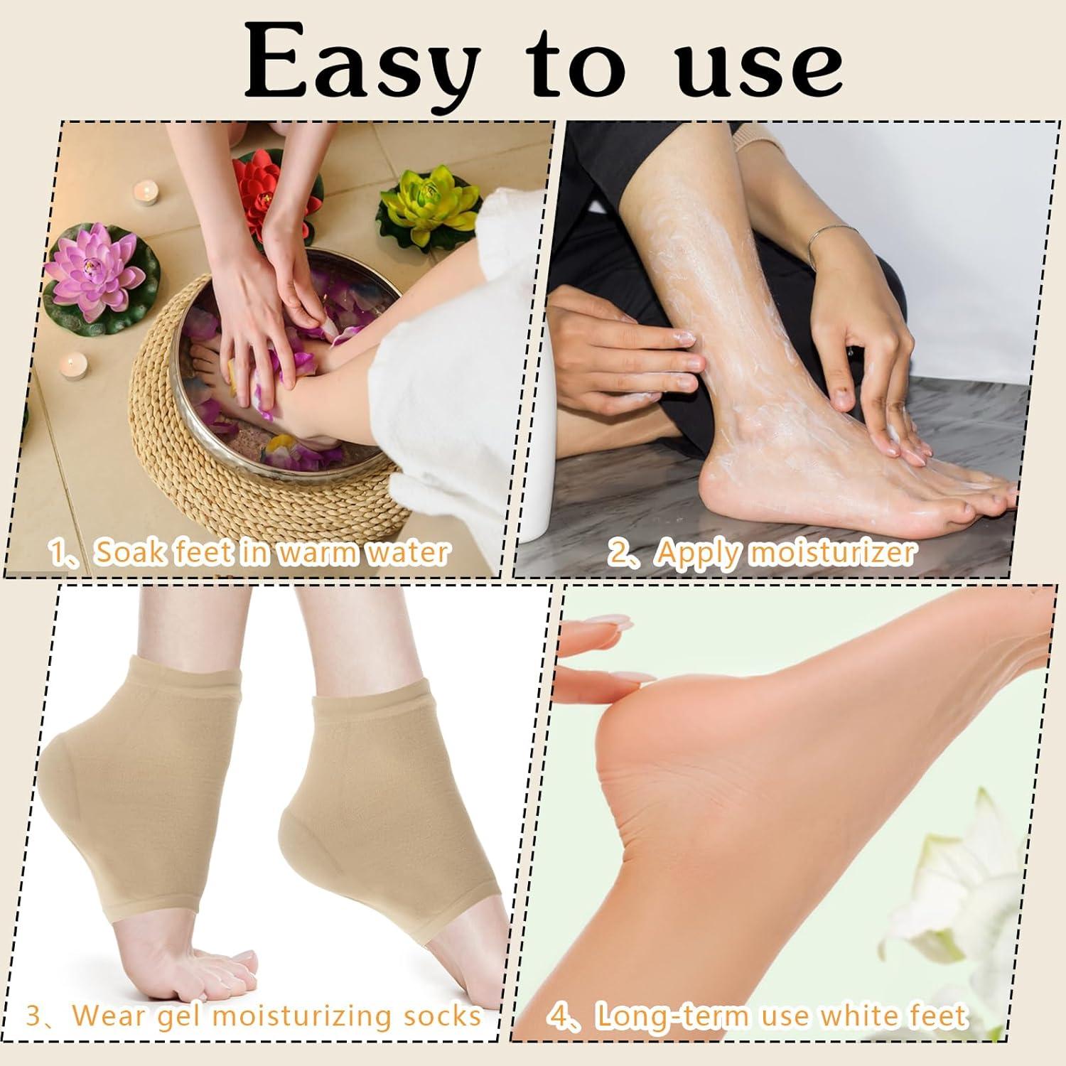 4 Pares de Calcetines Hidratantes para Talones DIVINA VITAE