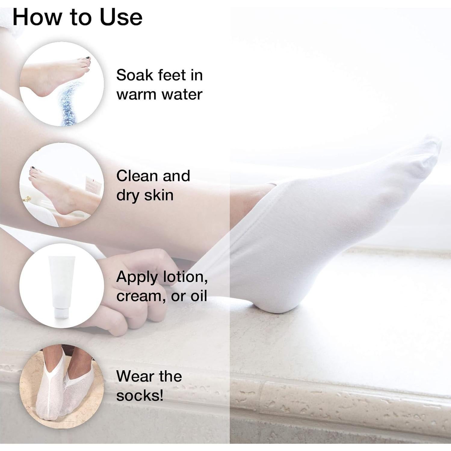 Calcetines Terapéuticos Eurow para Hidratación de Pies Secos - 2 Pares