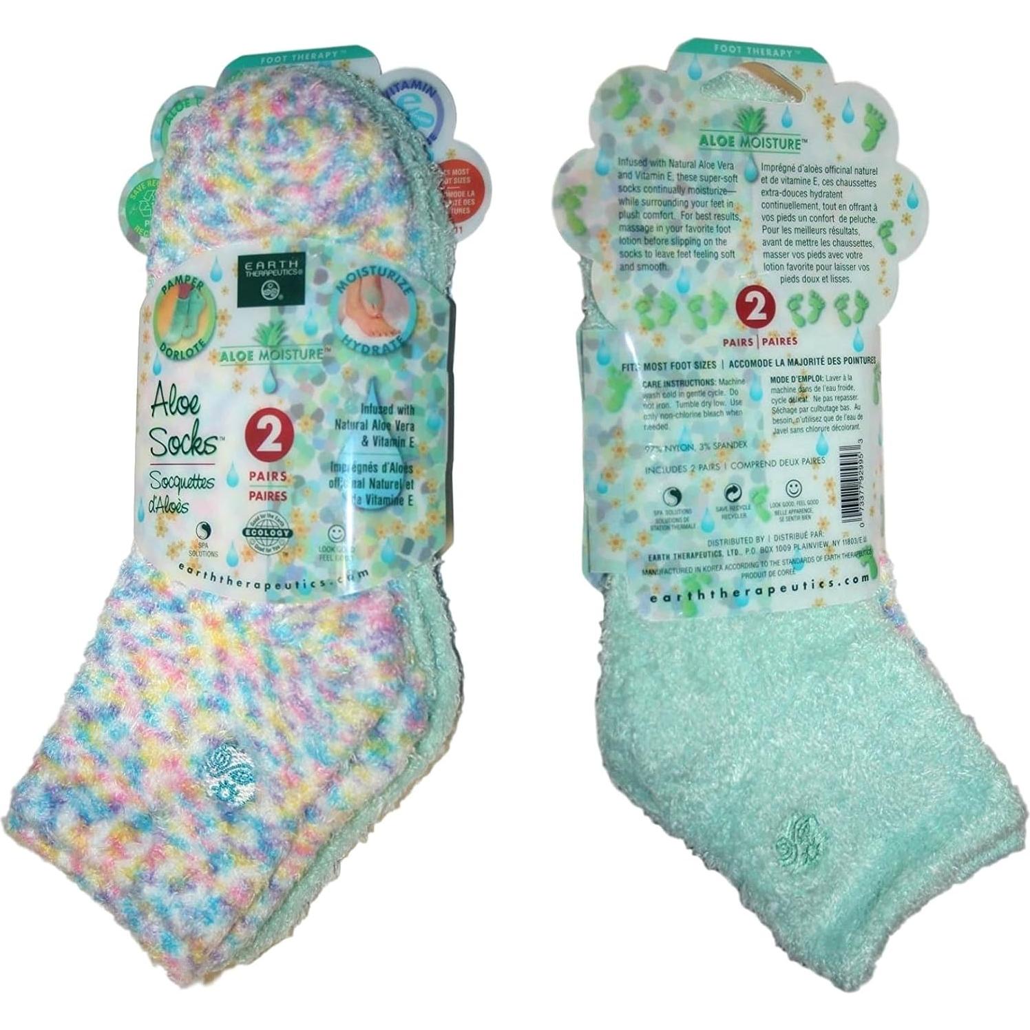 Calcetines Terapéuticos de Aloe Vera Earth Therapeutics - 2 Pares