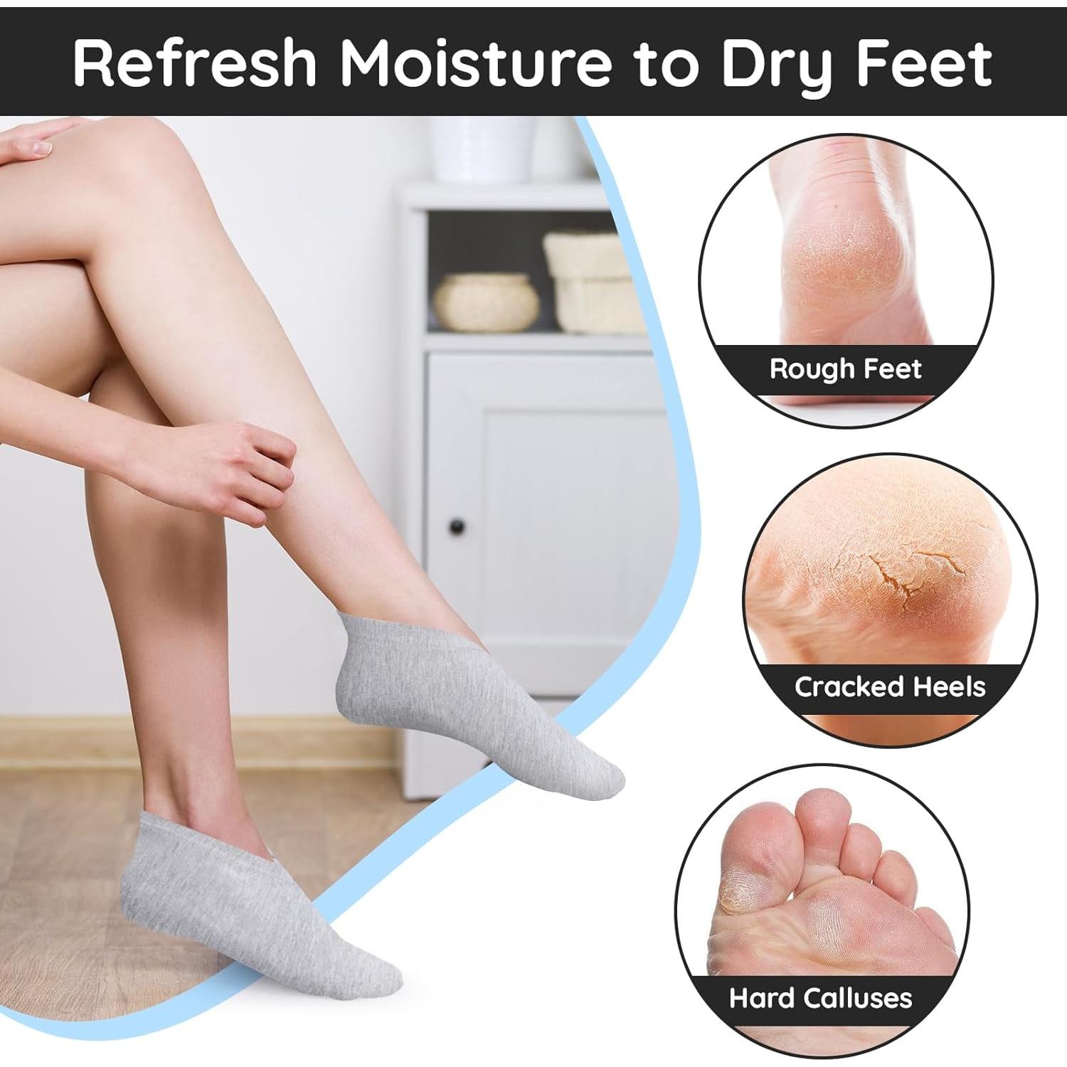 Calcetines Hidratantes Segbeauty 12 Pares Algodón para Talones