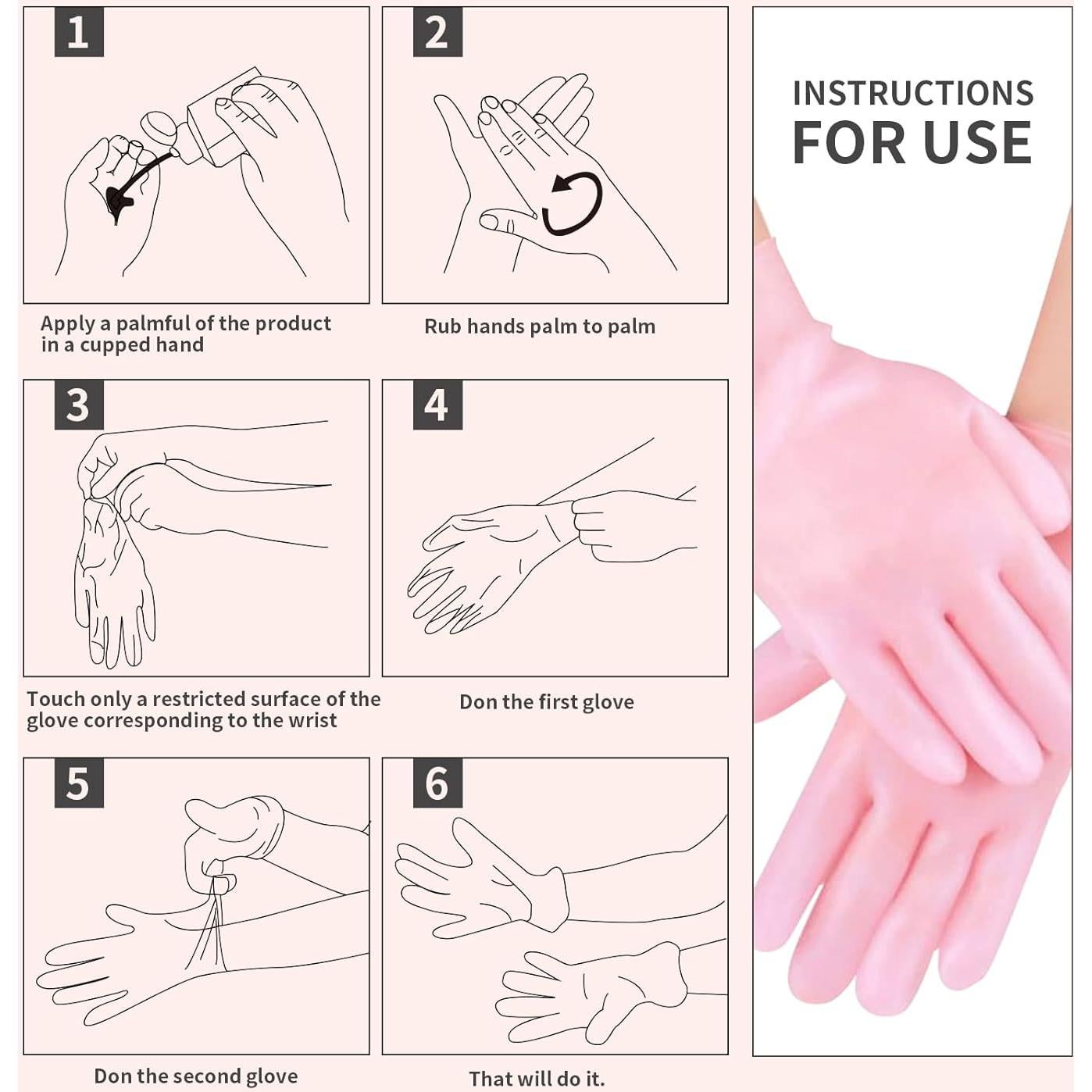 Guantes y Calcetines Hidratantes MoyRetty - Gel Silicona Rosa