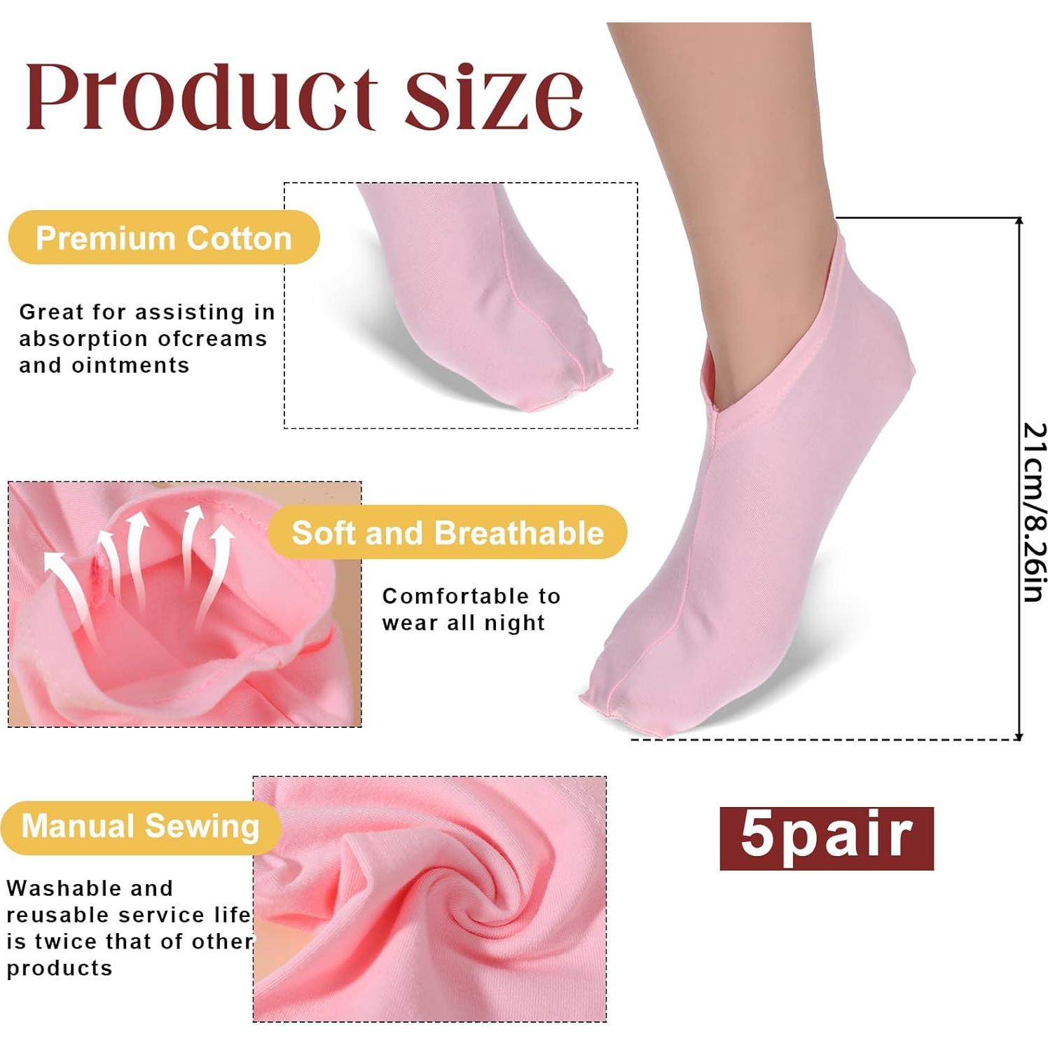 3 Pares de Calcetines Hidratantes Rosa Xelsluthe para Pies Secos