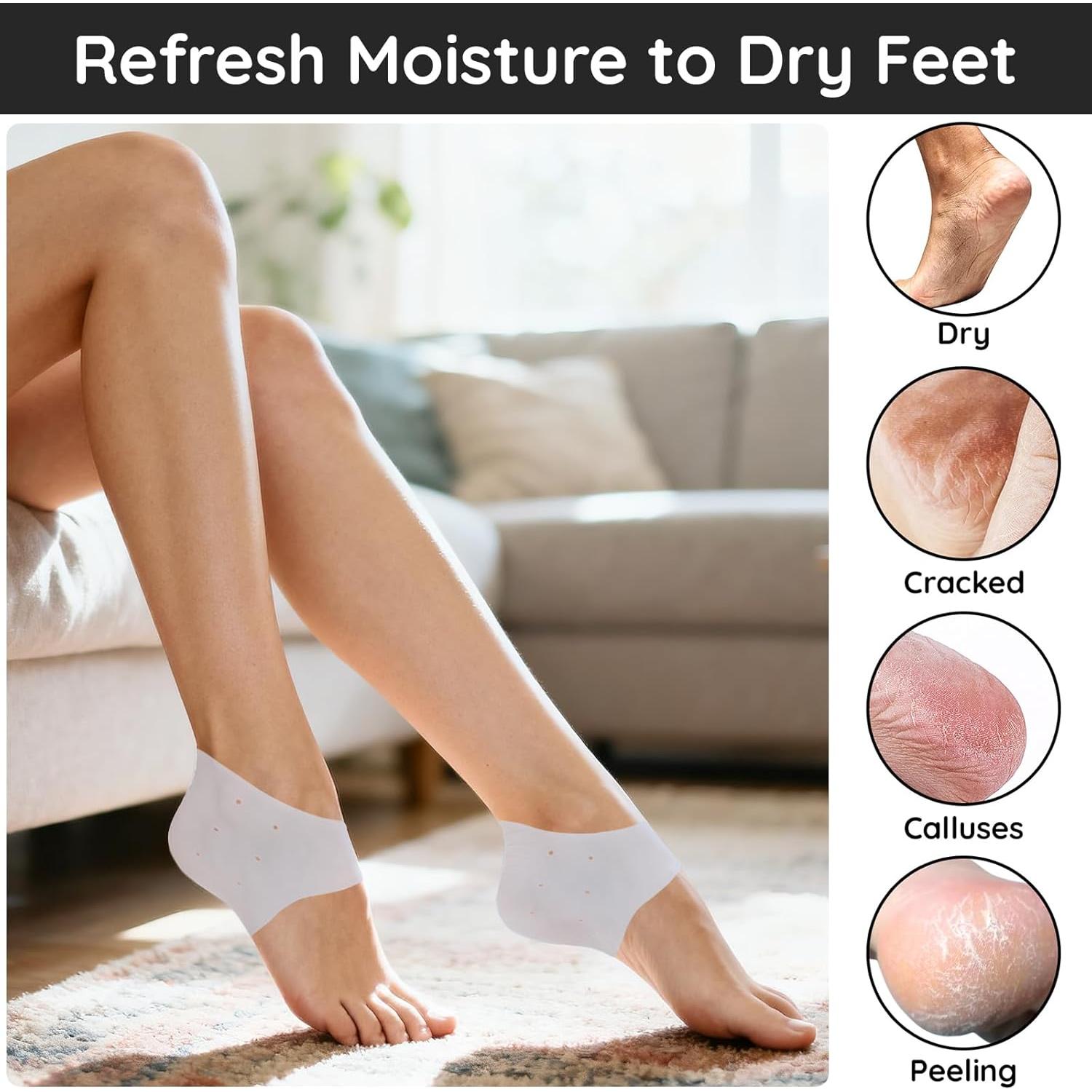 Calcetines Hidratantes Segbeauty 12 Pairs Algodón Silicona