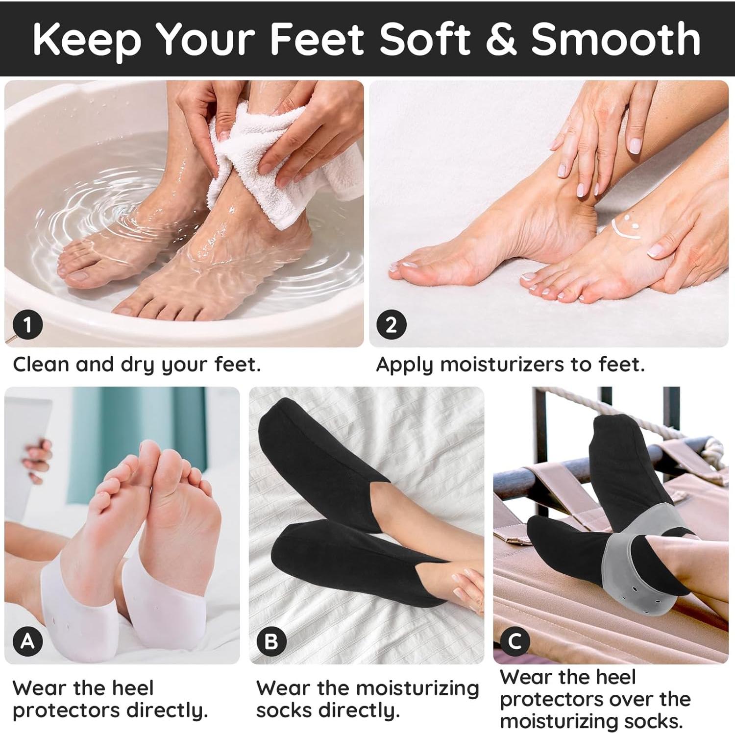 Calcetines Hidratantes Segbeauty 12 Pairs Algodón Silicona