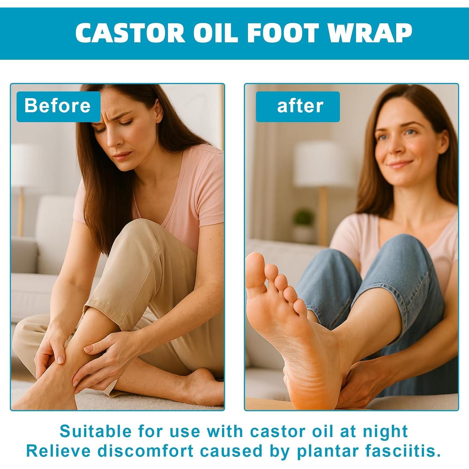 Envoltura de Aceite de Ricino para Pies FDFuZhao - Hidratante