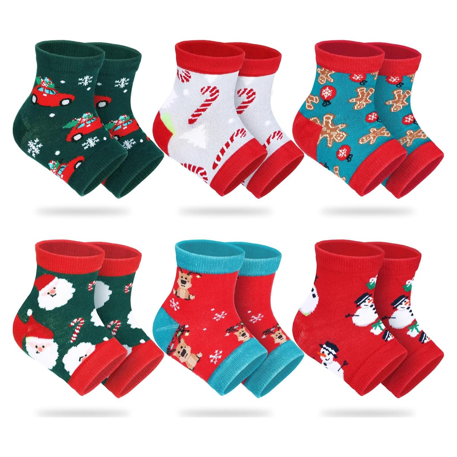 6 Pares de Calcetines Hidratantes Navideños Breathffy - Talla Única