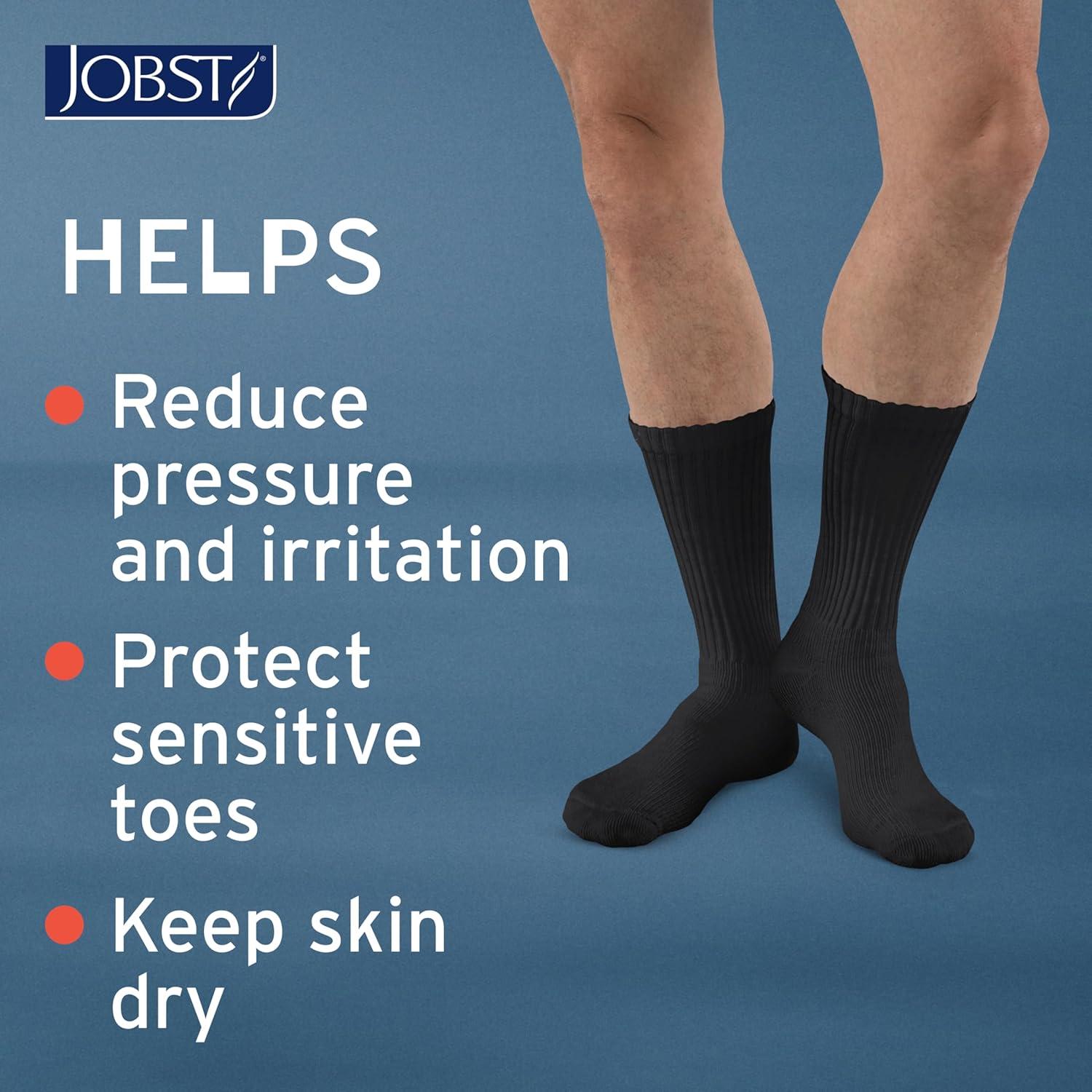 Calcetines de Compresión Diabéticos JOBST SensiFoot 8-15 mmHg Negro Pequeño
