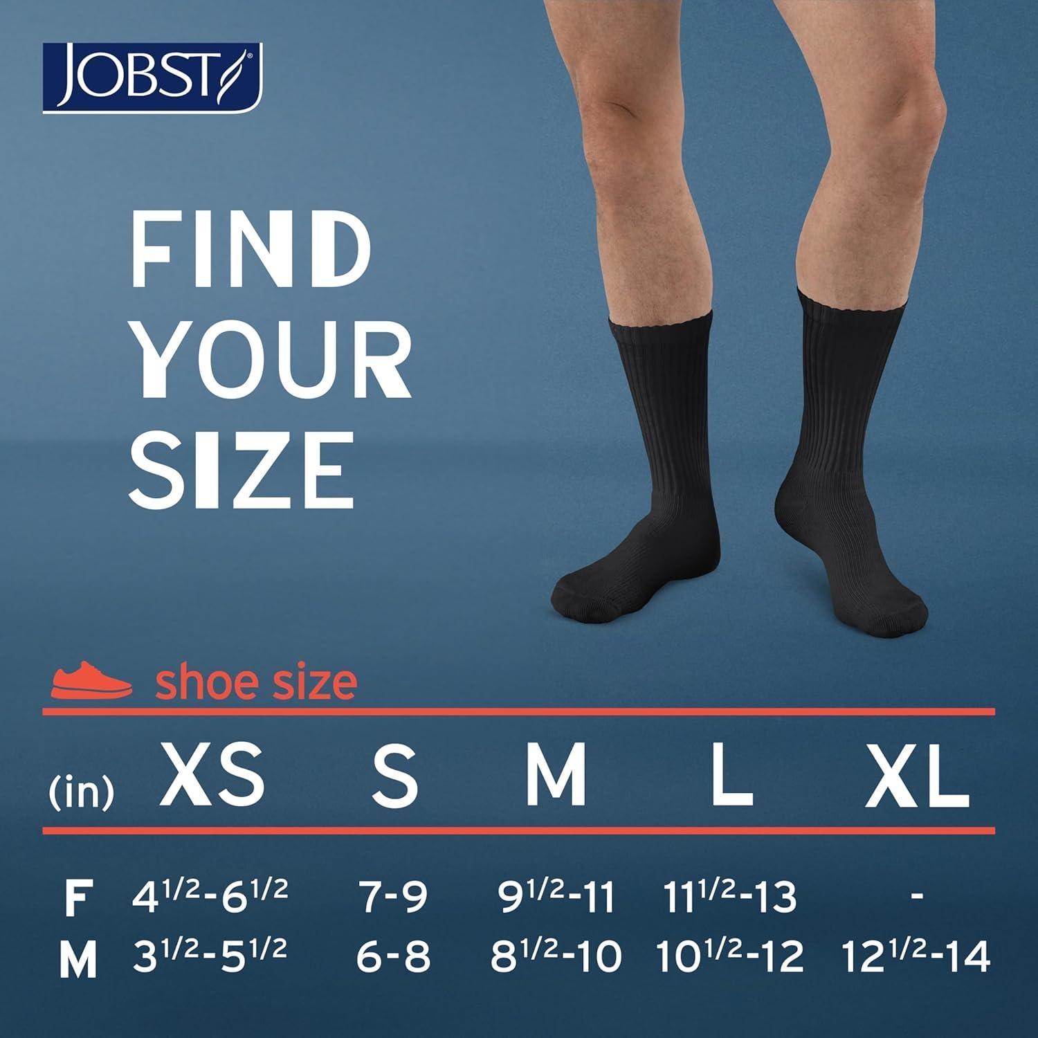 Calcetines de Compresión Diabéticos JOBST SensiFoot 8-15 mmHg Negro Pequeño