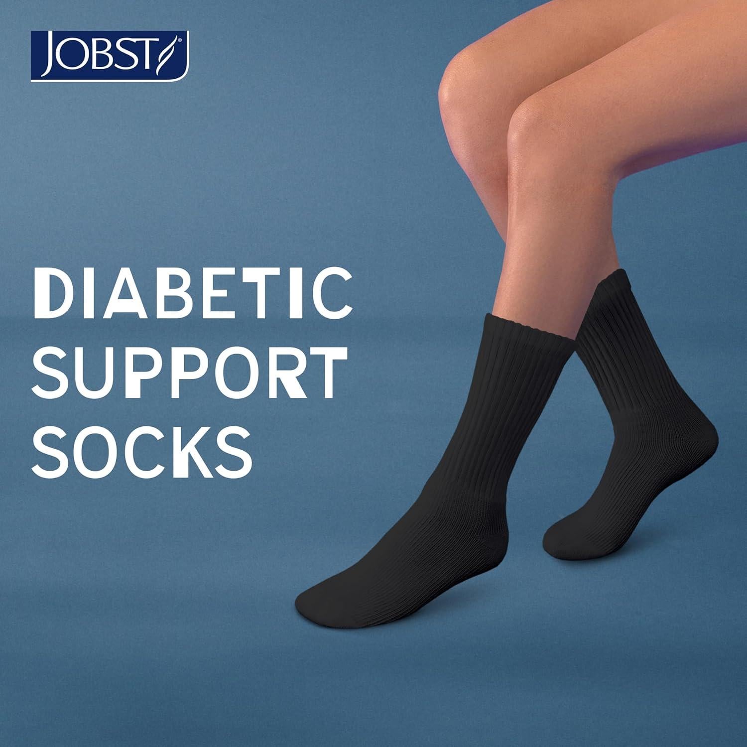 Calcetines de Compresión Diabéticos JOBST SensiFoot 8-15 mmHg Negro Pequeño