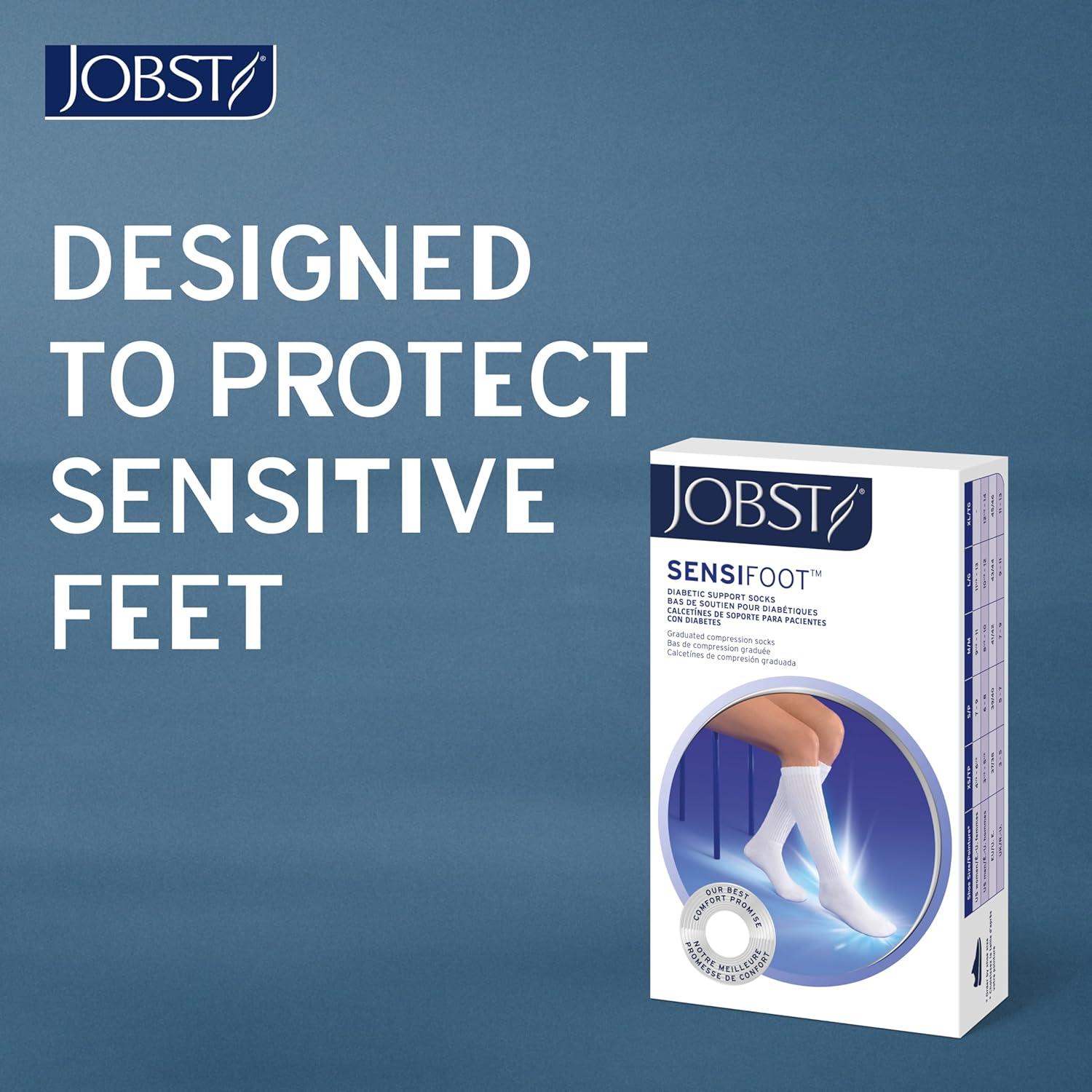 Calcetines de Compresión Diabéticos JOBST SensiFoot 8-15 mmHg Negro Pequeño
