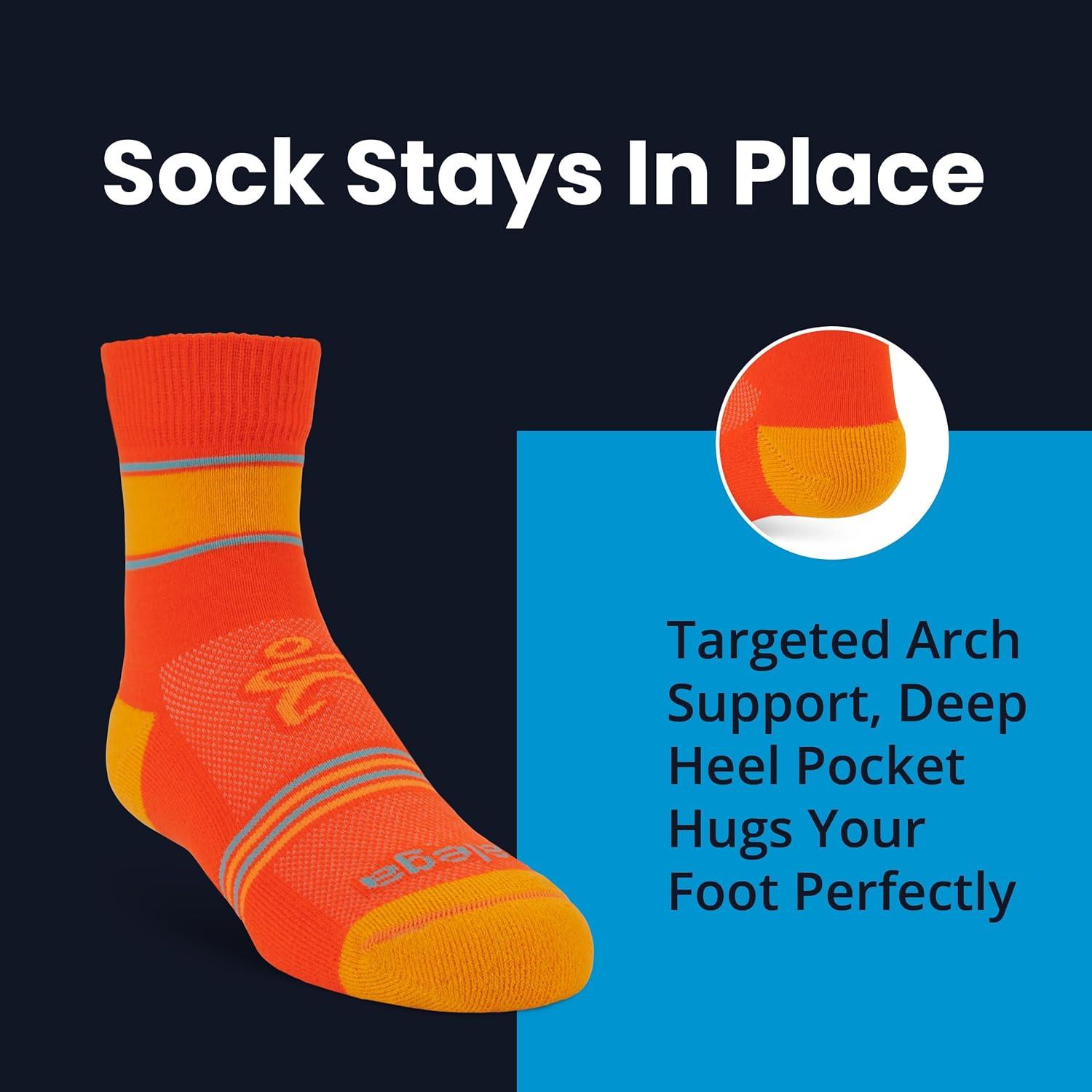 Calcetines Balega Niños Mini Crew Naranja Neón Talla Grande