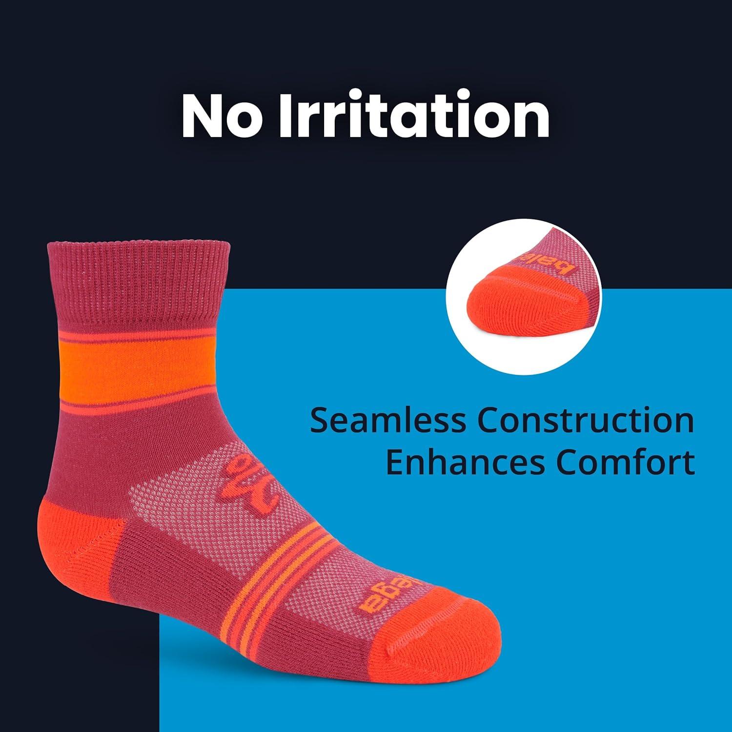 Calcetines Balega Niños Mini Crew Naranja Neón Talla Grande