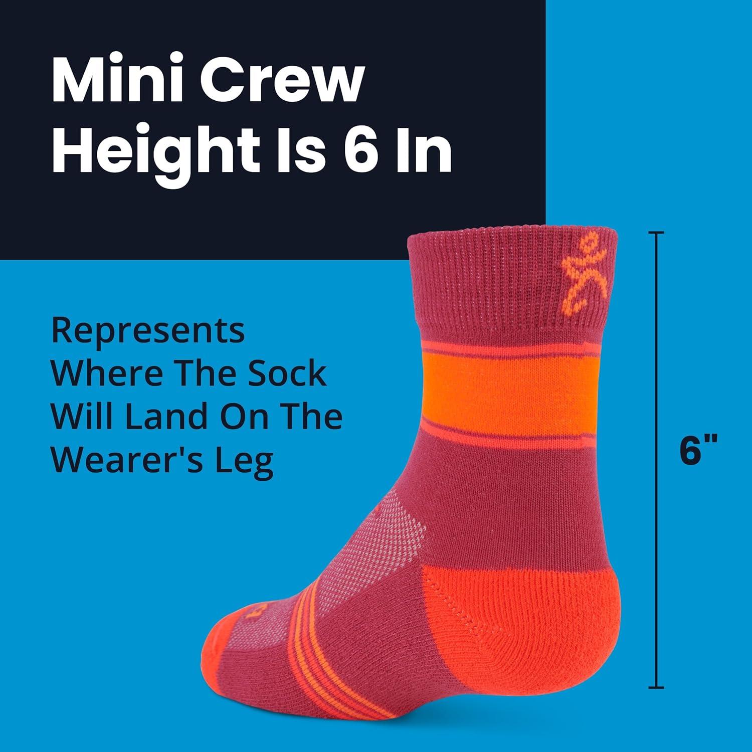 Calcetines Balega Niños Mini Crew Naranja Neón Talla Grande